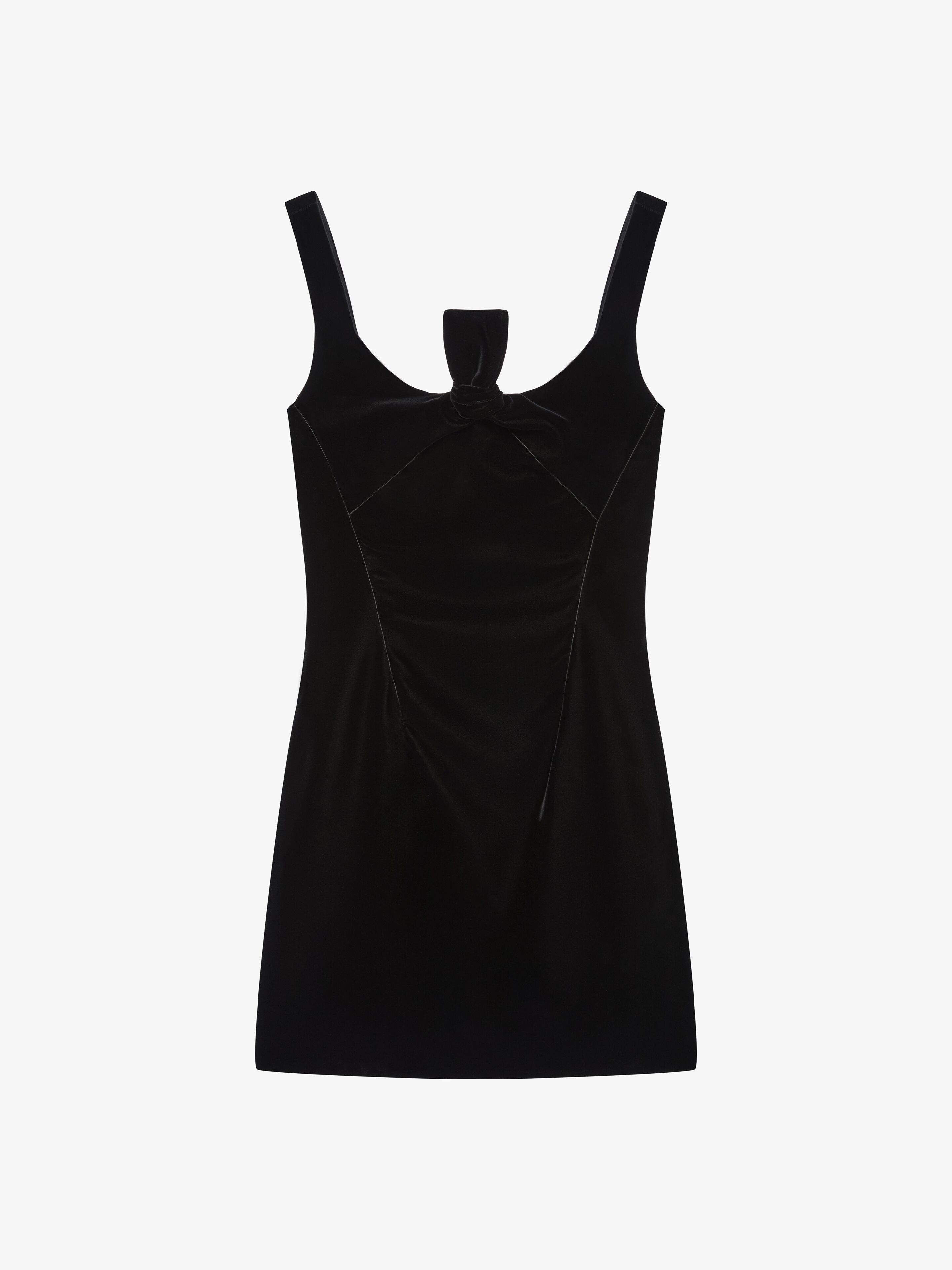 Givenchy - Robe En Velours Avec Détail Nœud - Noir - pour Femme - Taille : 38
