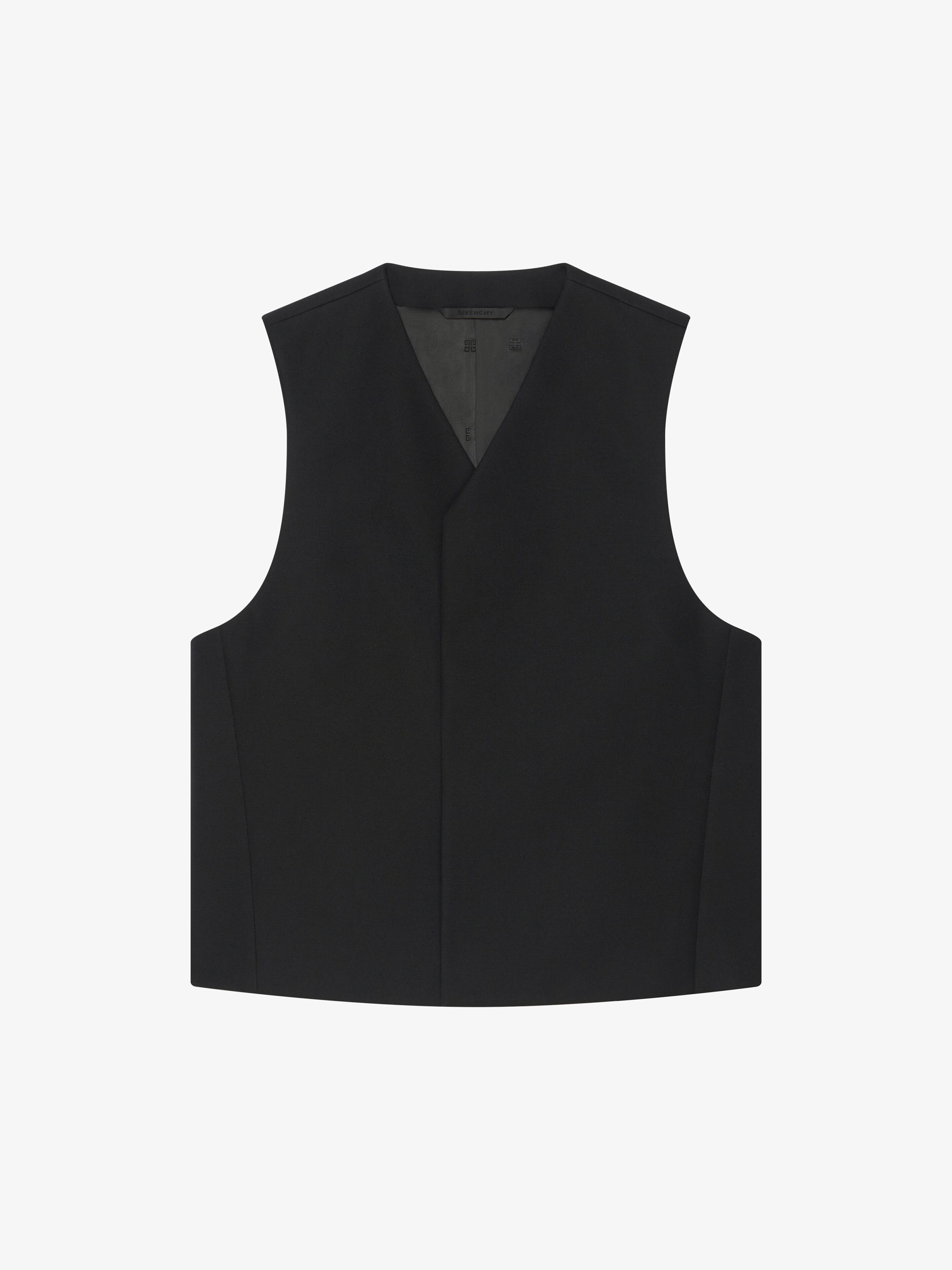 Givenchy - For Men - Waistcoat In Wool - Black - For Men - Size: 46