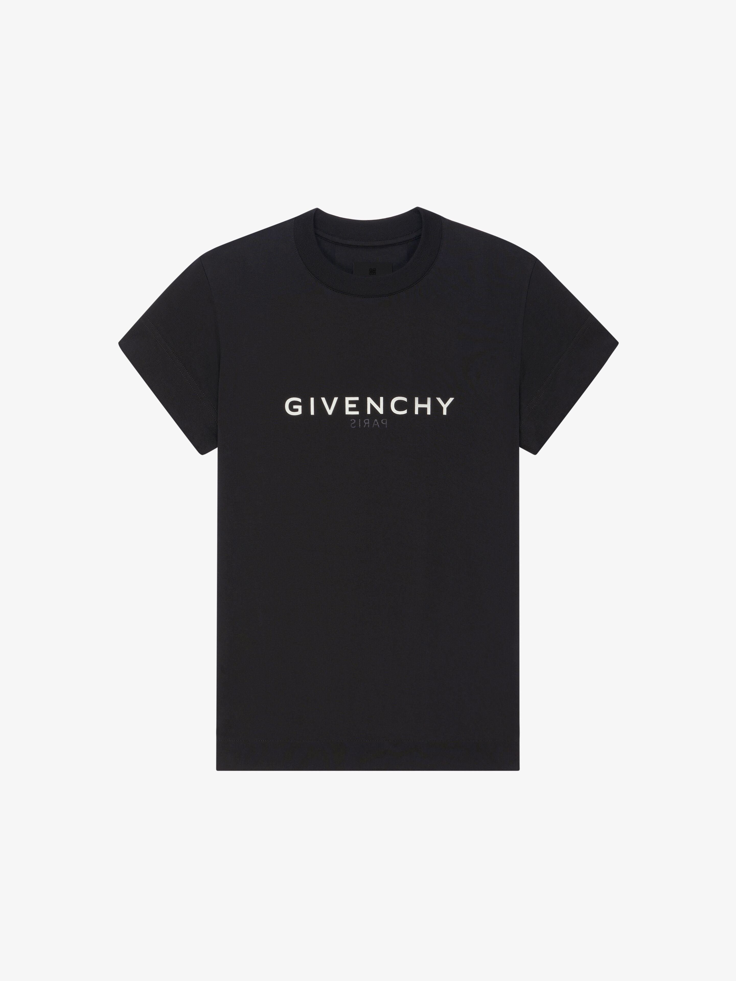T-shirt Slim Givenchy Reverse En Coton - Noir - pour Femme - Taille : L