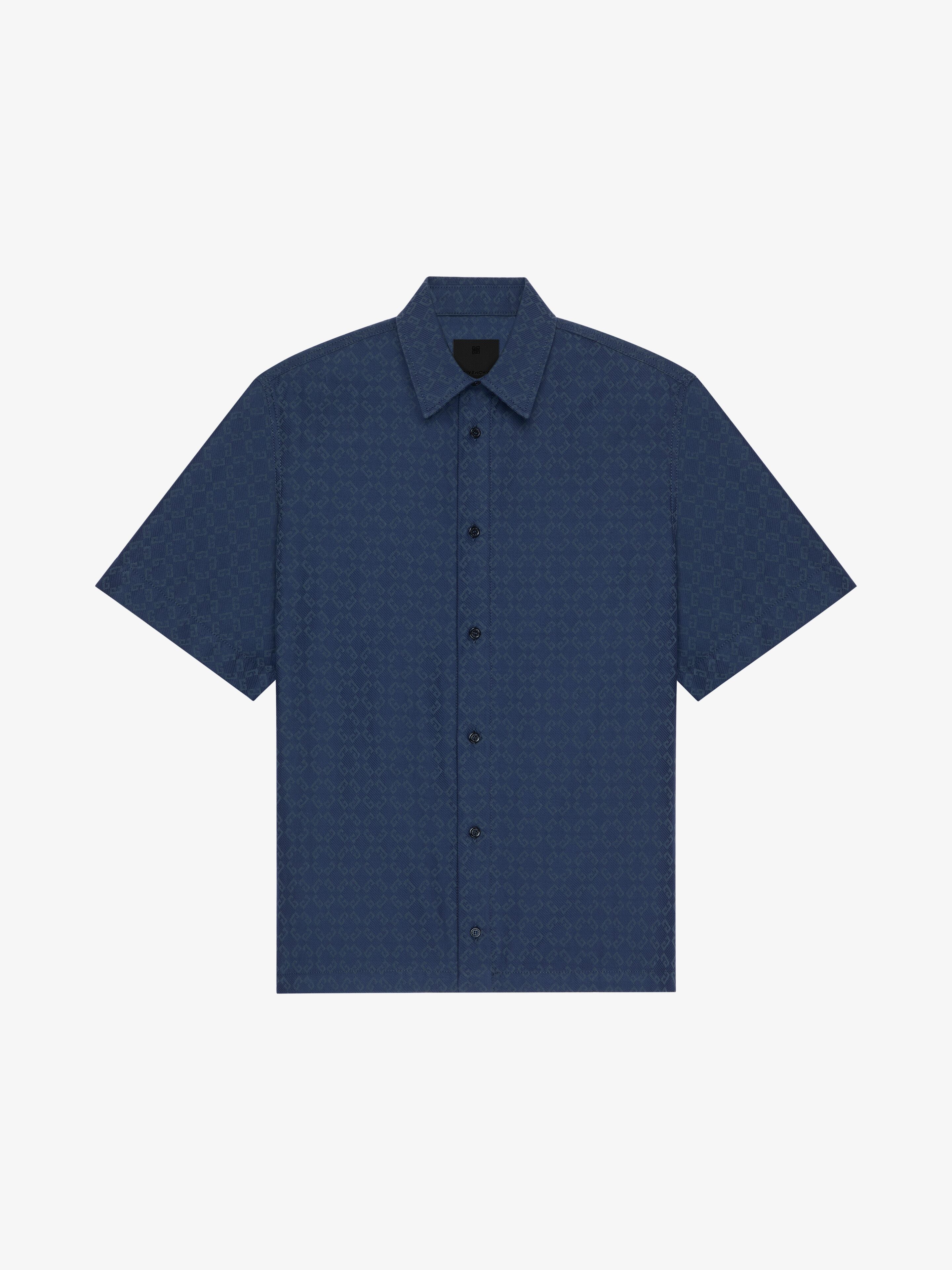 Givenchy Shirt In Shiny Monogram 72 Denim In Multicolor