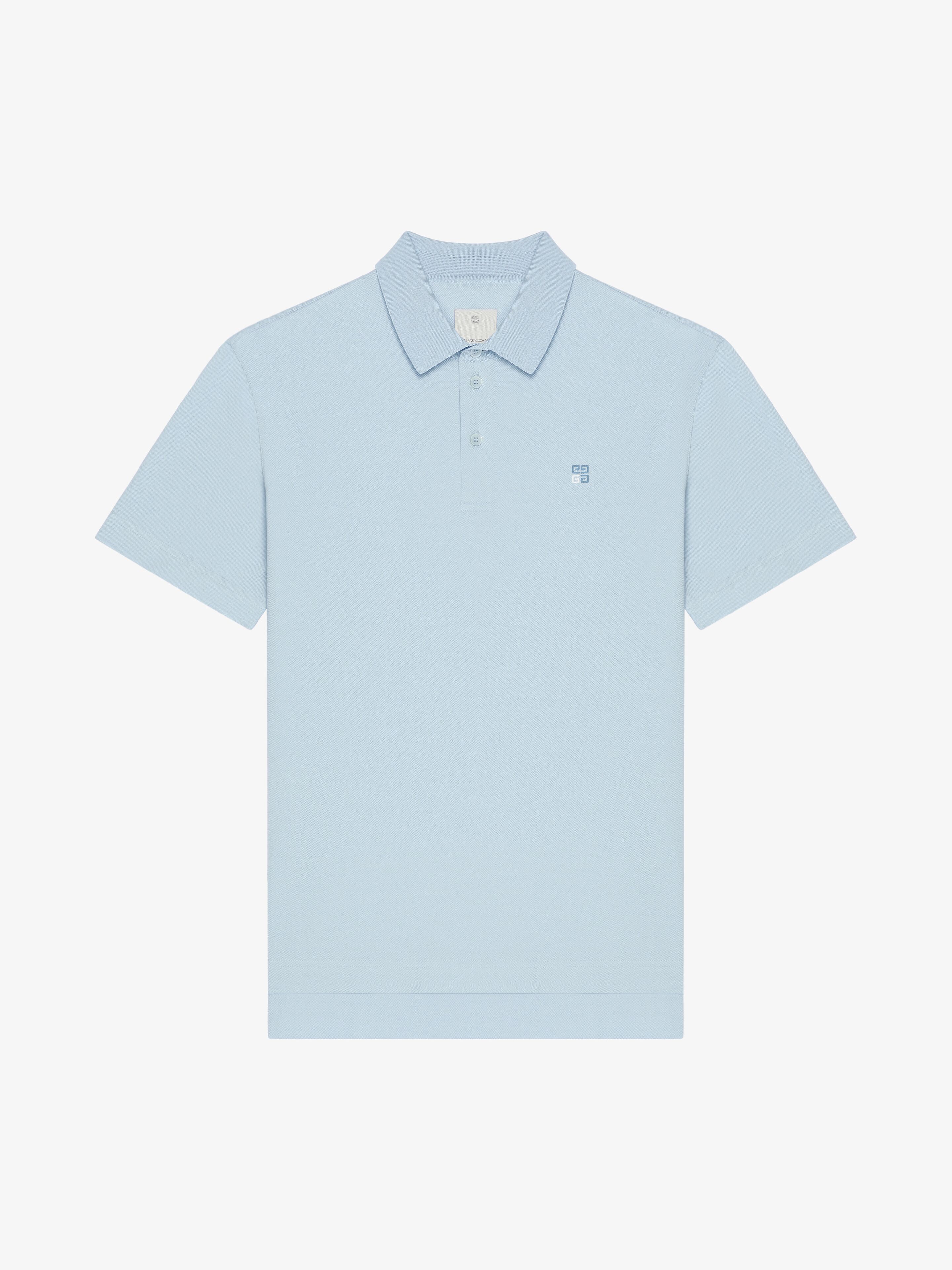 Shop Givenchy Polo In Cotton With 4g Detail In Blue