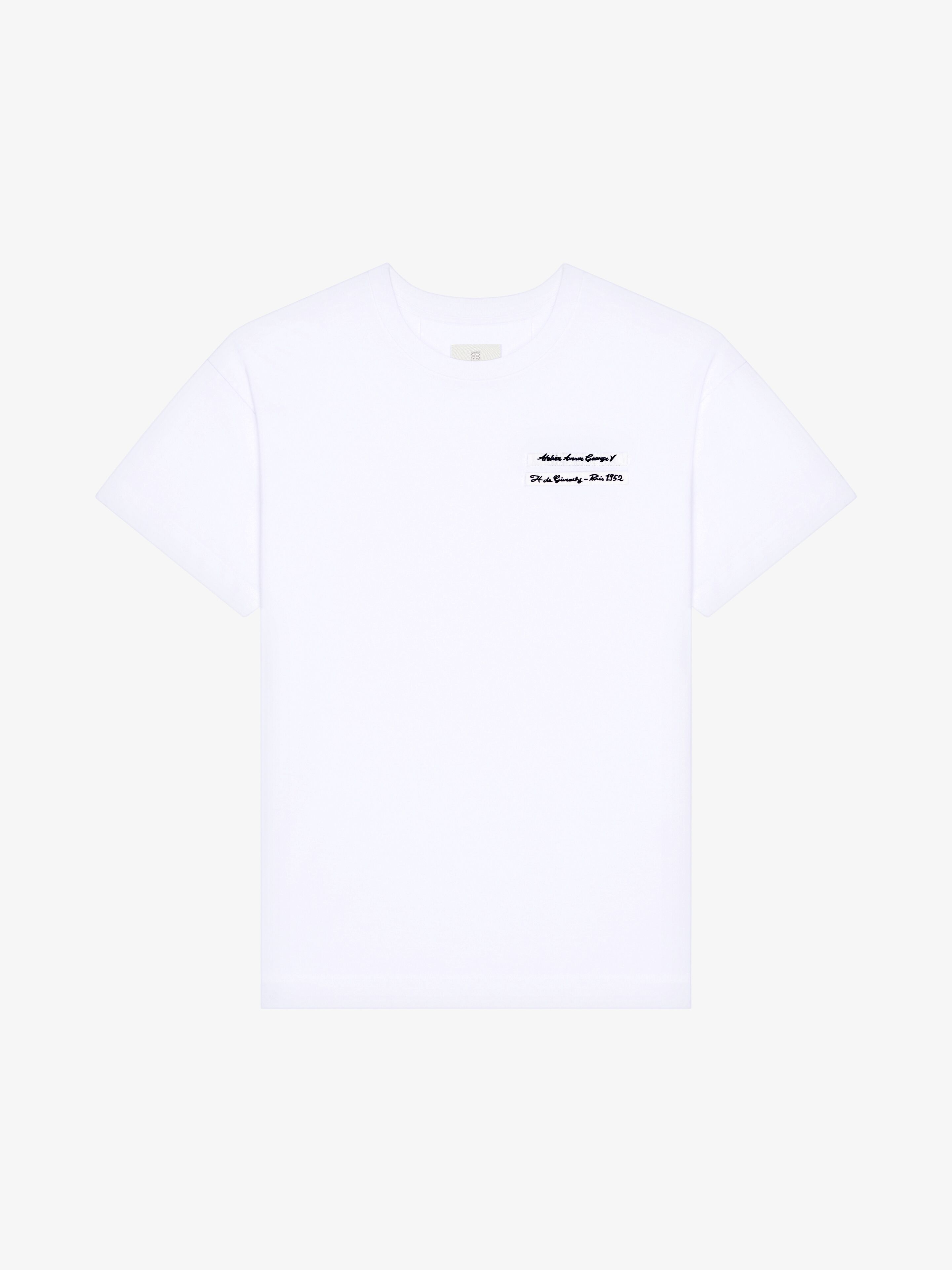 T-shirt in cotton with HG embroidery | Givenchy CA | Givenchy