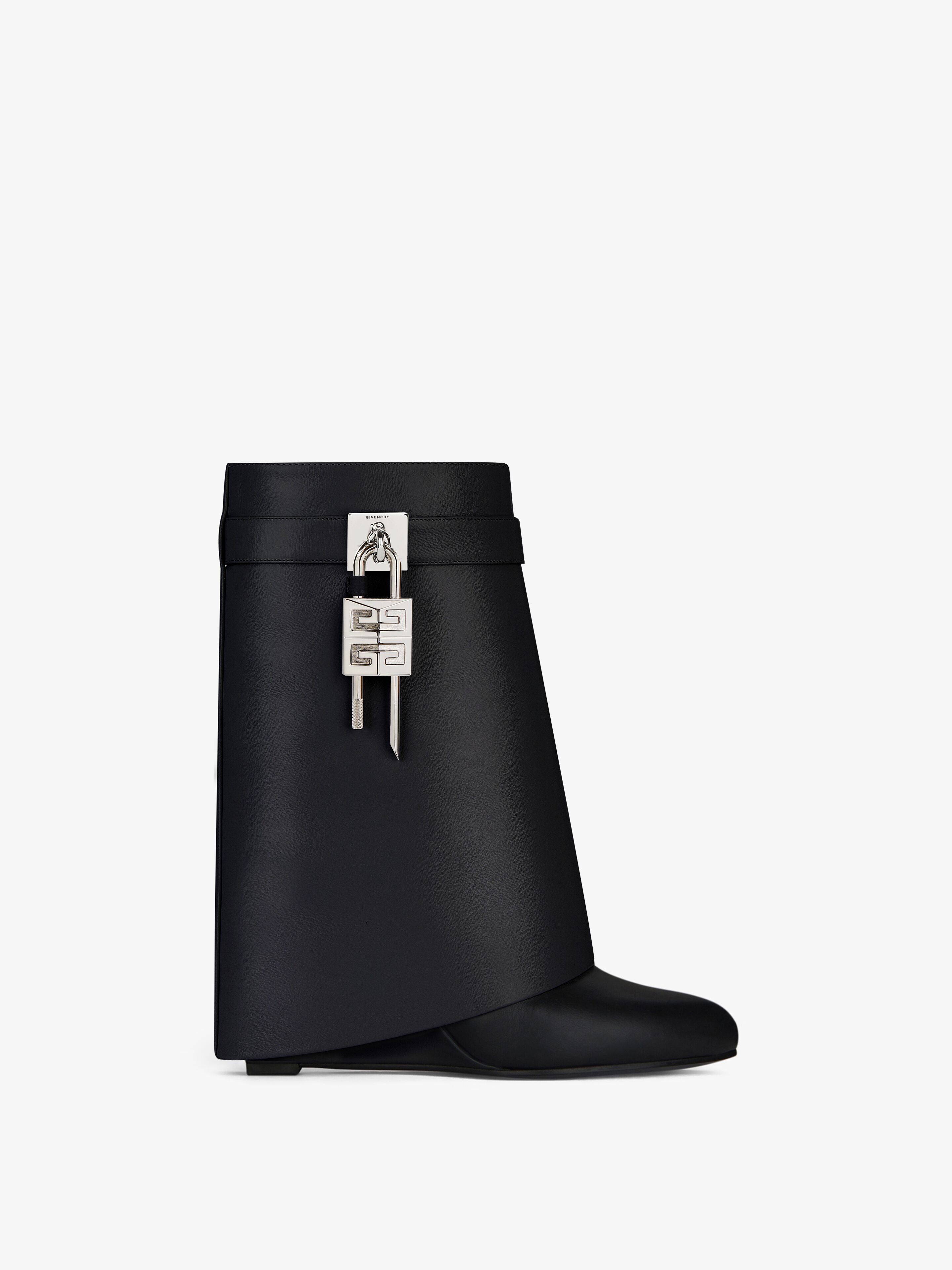 Shark Lock ankle boots in leather | Givenchy US | Givenchy