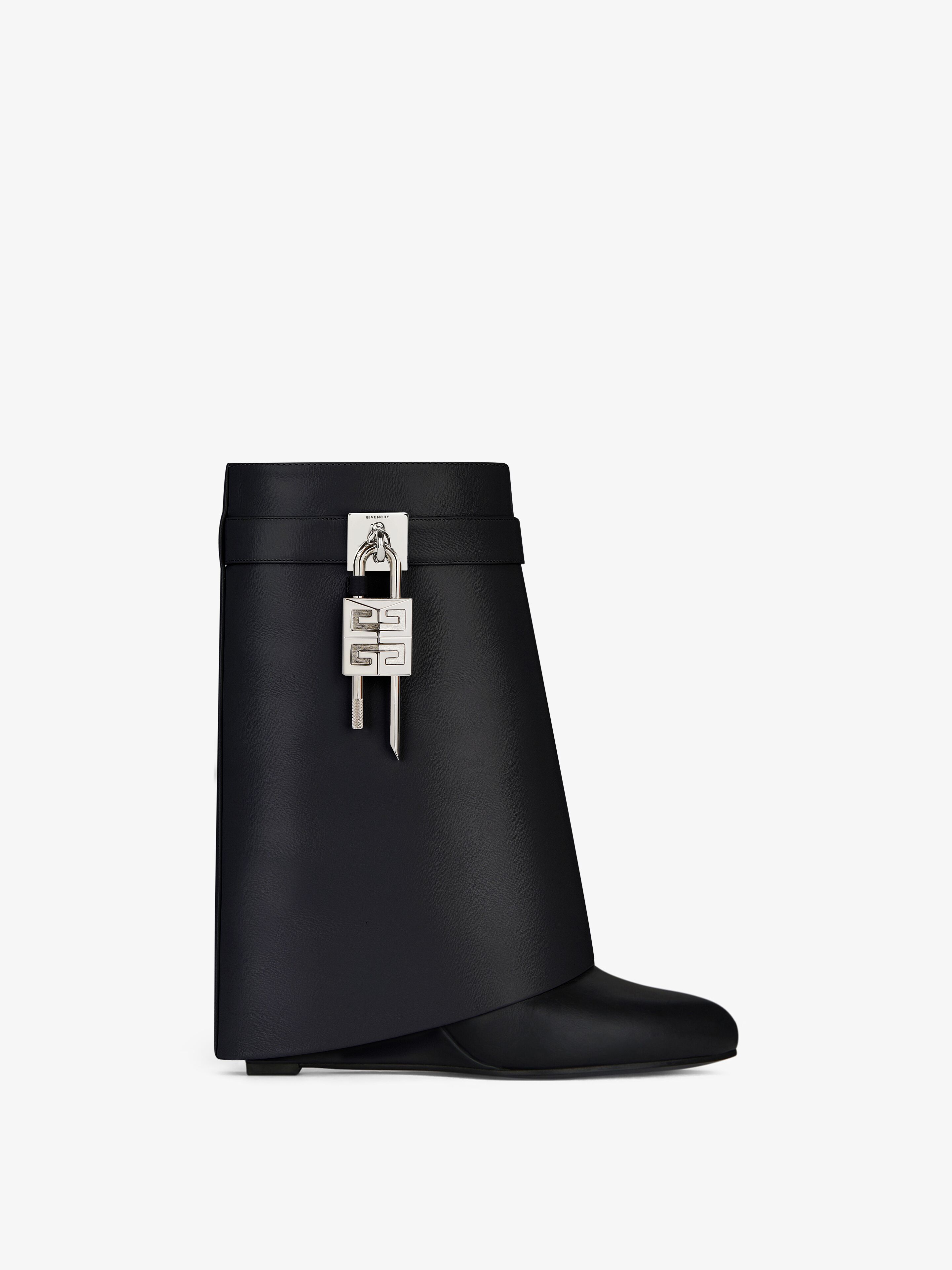 Givenchy - Bottines Shark Lock En Cuir - Noir - pour Femme - Taille : 42