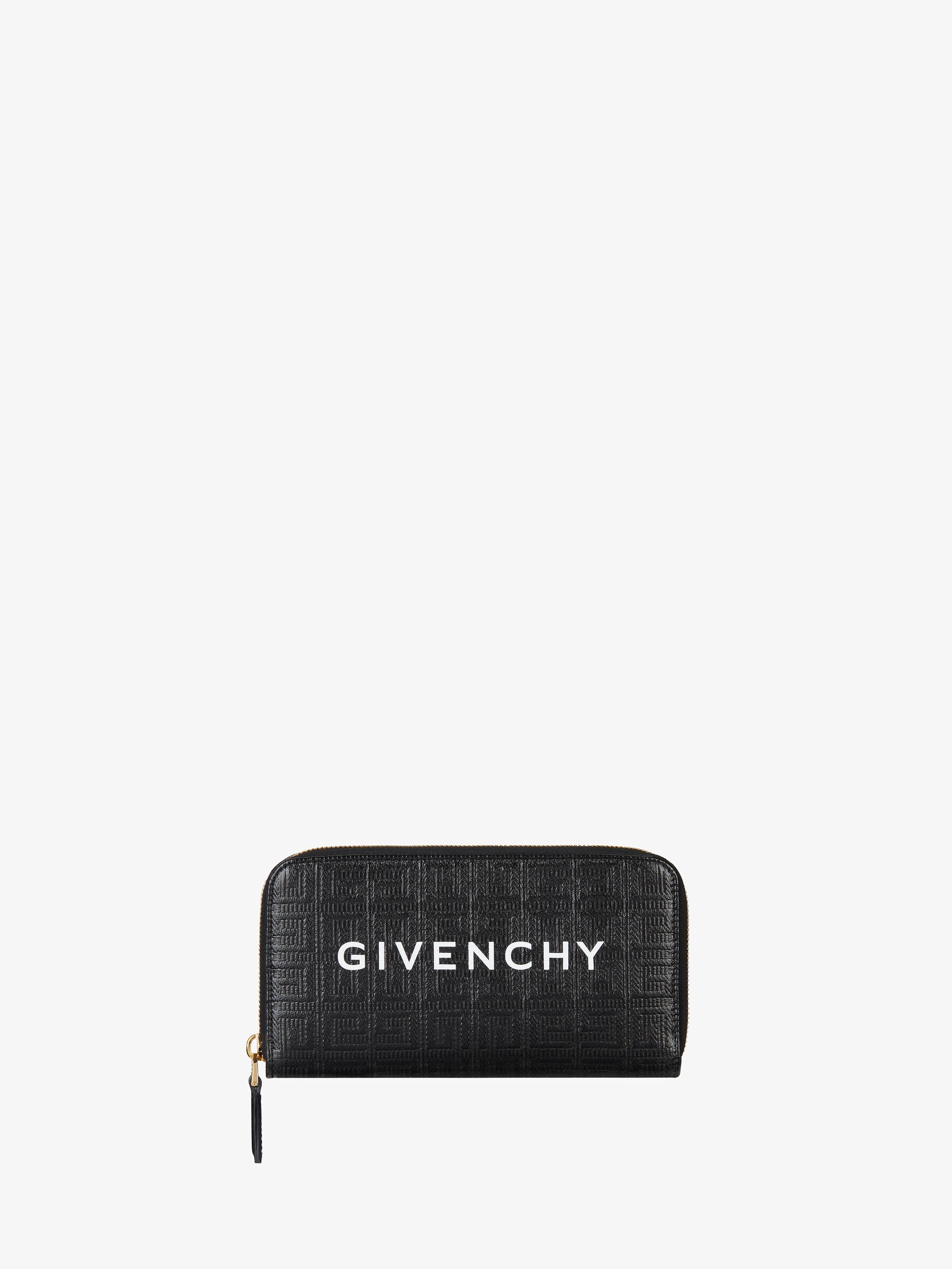 Shop Givenchy G-cut Wallet In 4g Coated Canvas And Leather In Multicolor