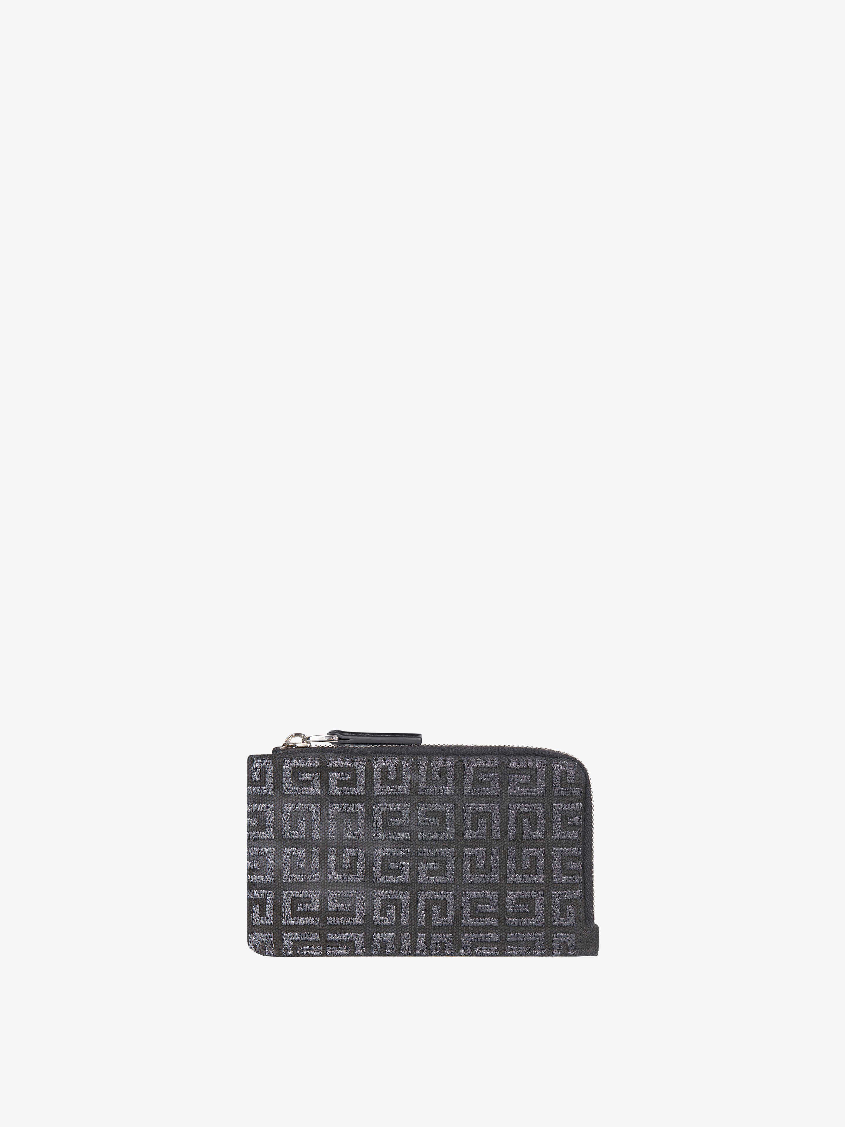 Shop Givenchy G-cut Zipped Cardholder In 4g Lurex And Leather In Multicolor