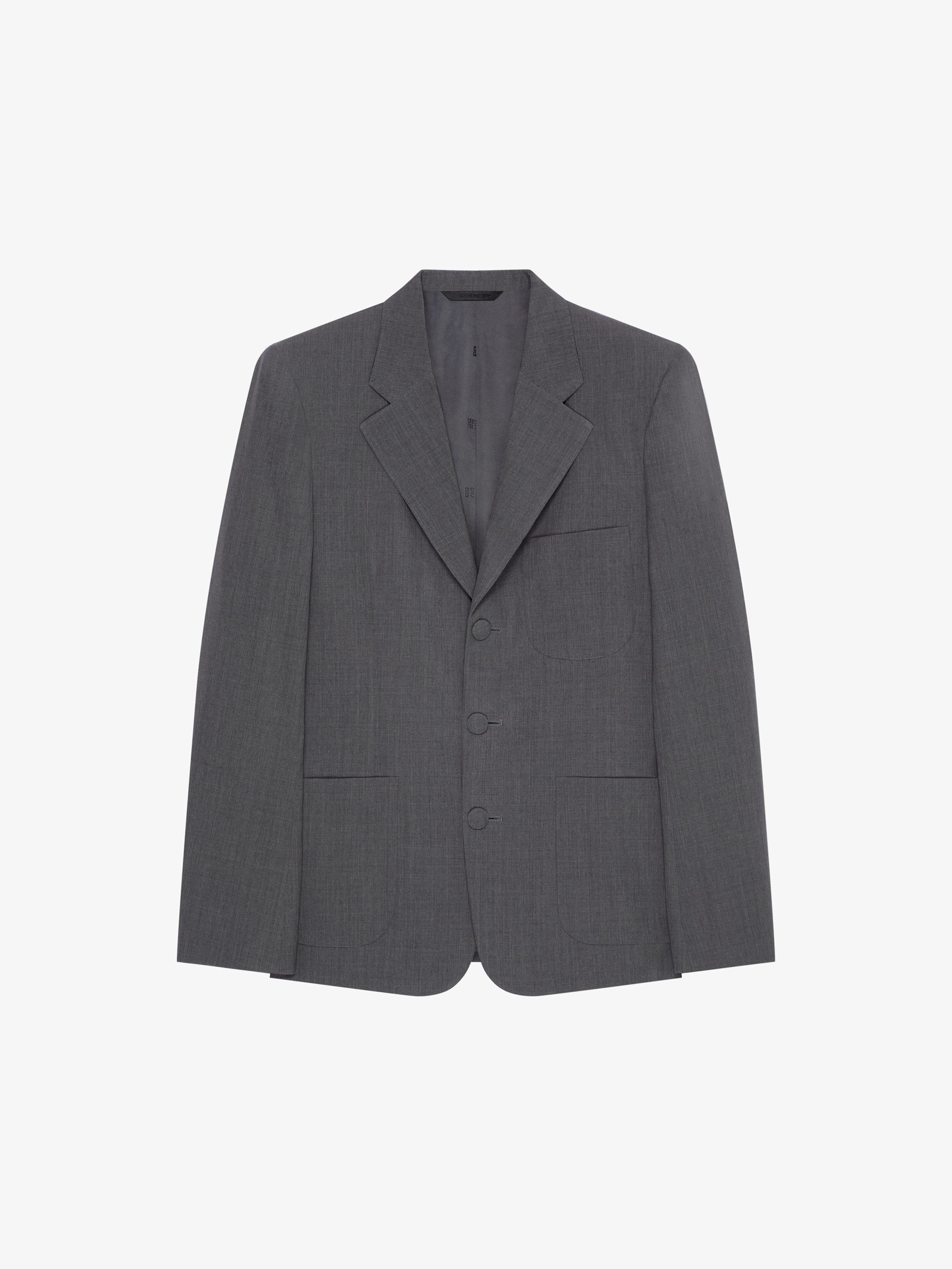 Shop Givenchy Jacket In Wool In Grey
