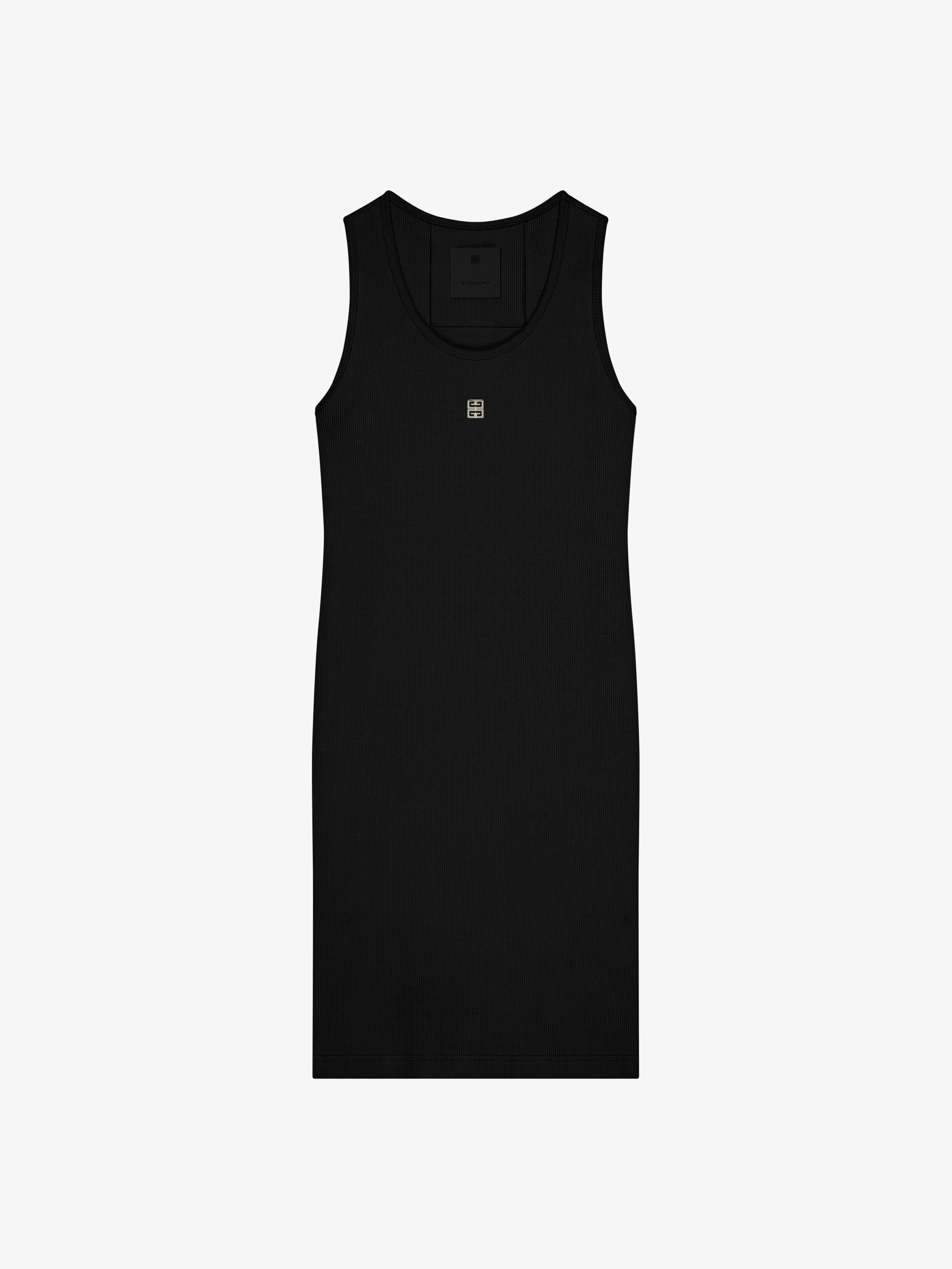 Givenchy - Tank Dress In Cotton With 4G Detail - Black - Women - Size: M