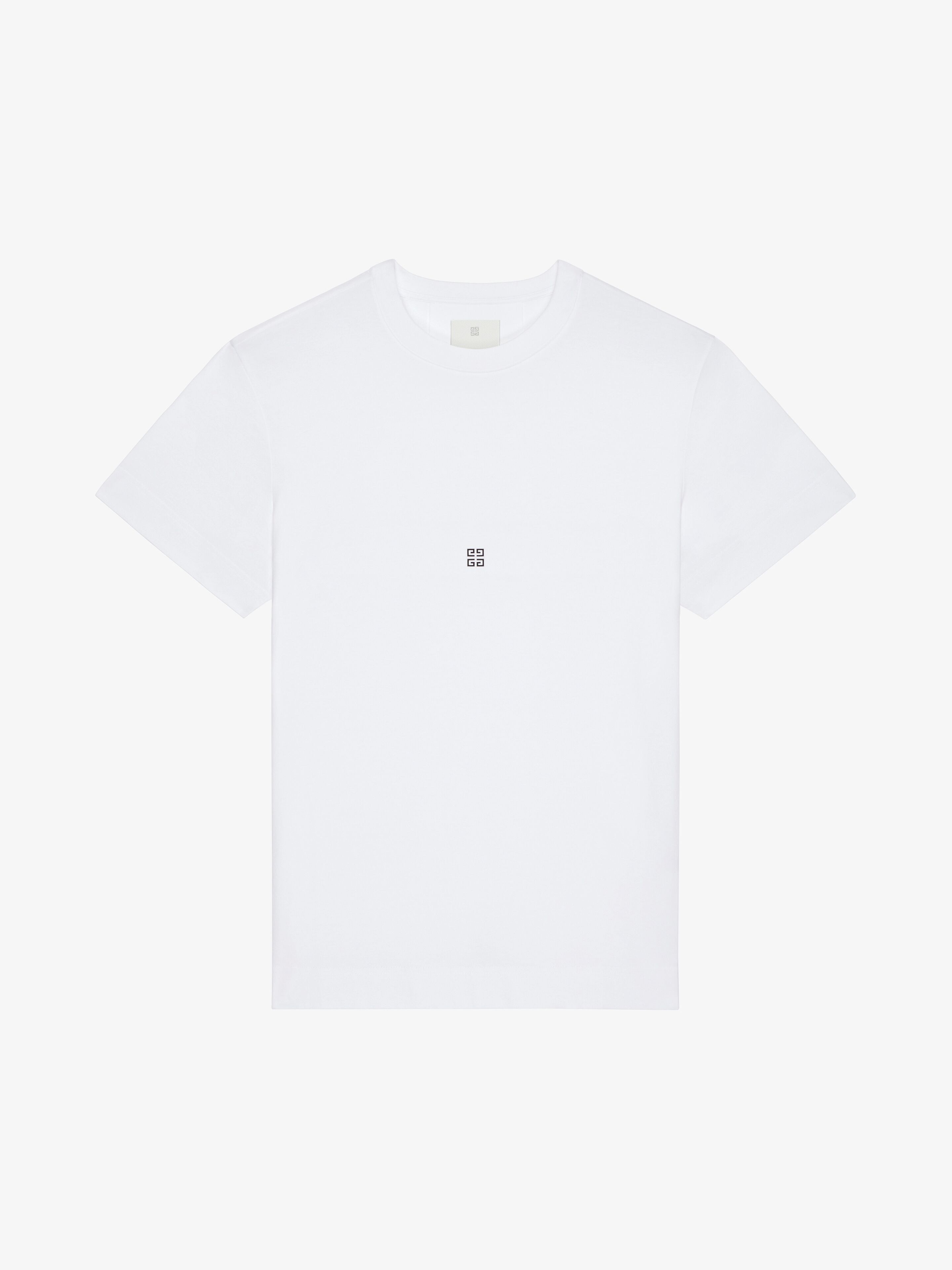 Shop Givenchy T-shirt Slim En Coton À Détail 4g In White
