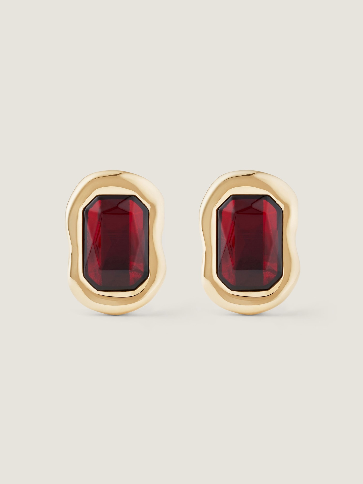 Boucles D'oreilles Pendantes En Cristal Rouge Foncé TRES.OR - Bijou Français - NEUF Avec étiquettes