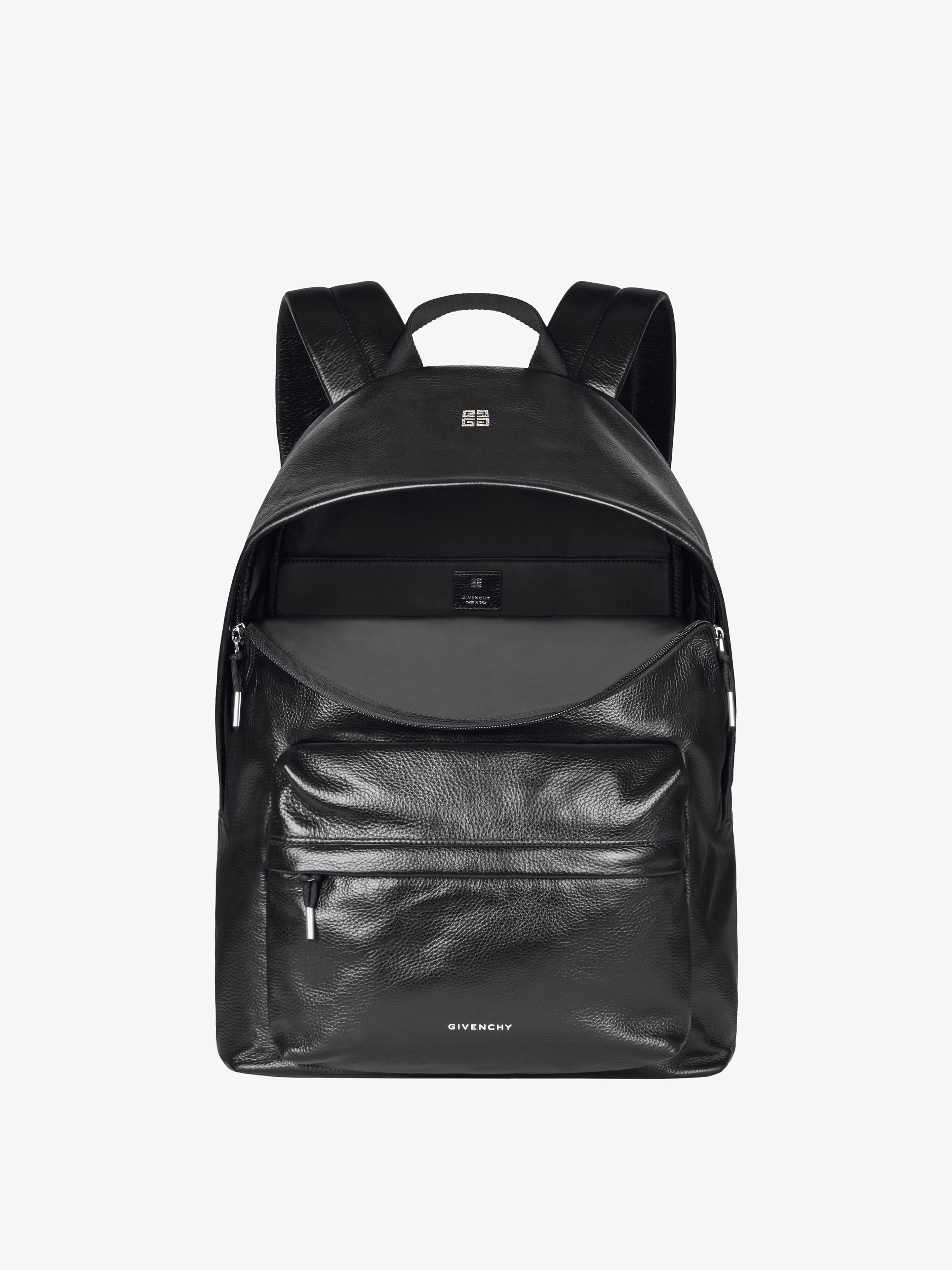 Oversized Essential U backpack in grained leather in black Givenchy US