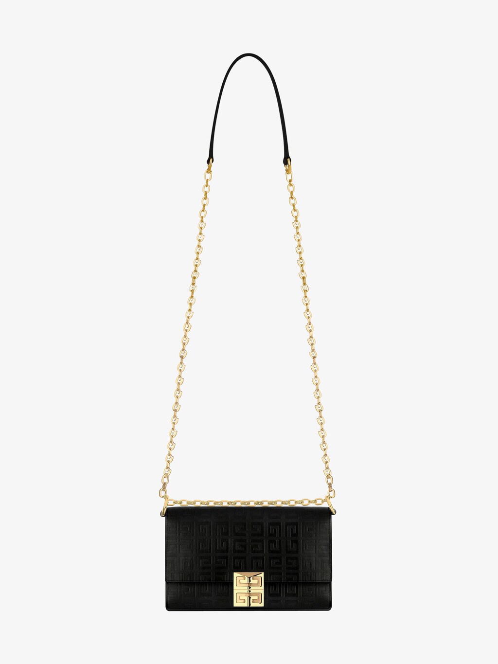 Small 4G bag in 4G coated canvas with chain - black | Givenchy