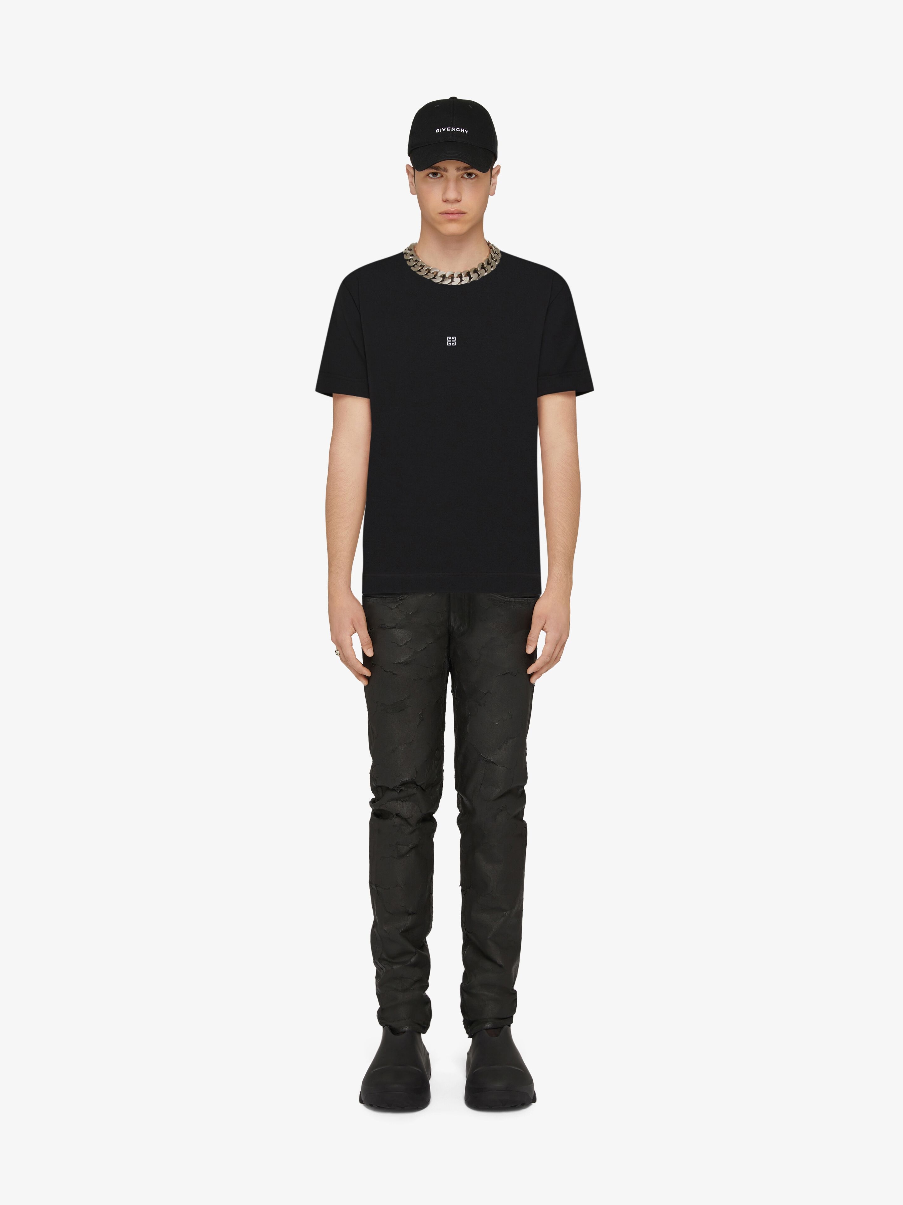 Slim fit t-shirt in cotton - black | Givenchy