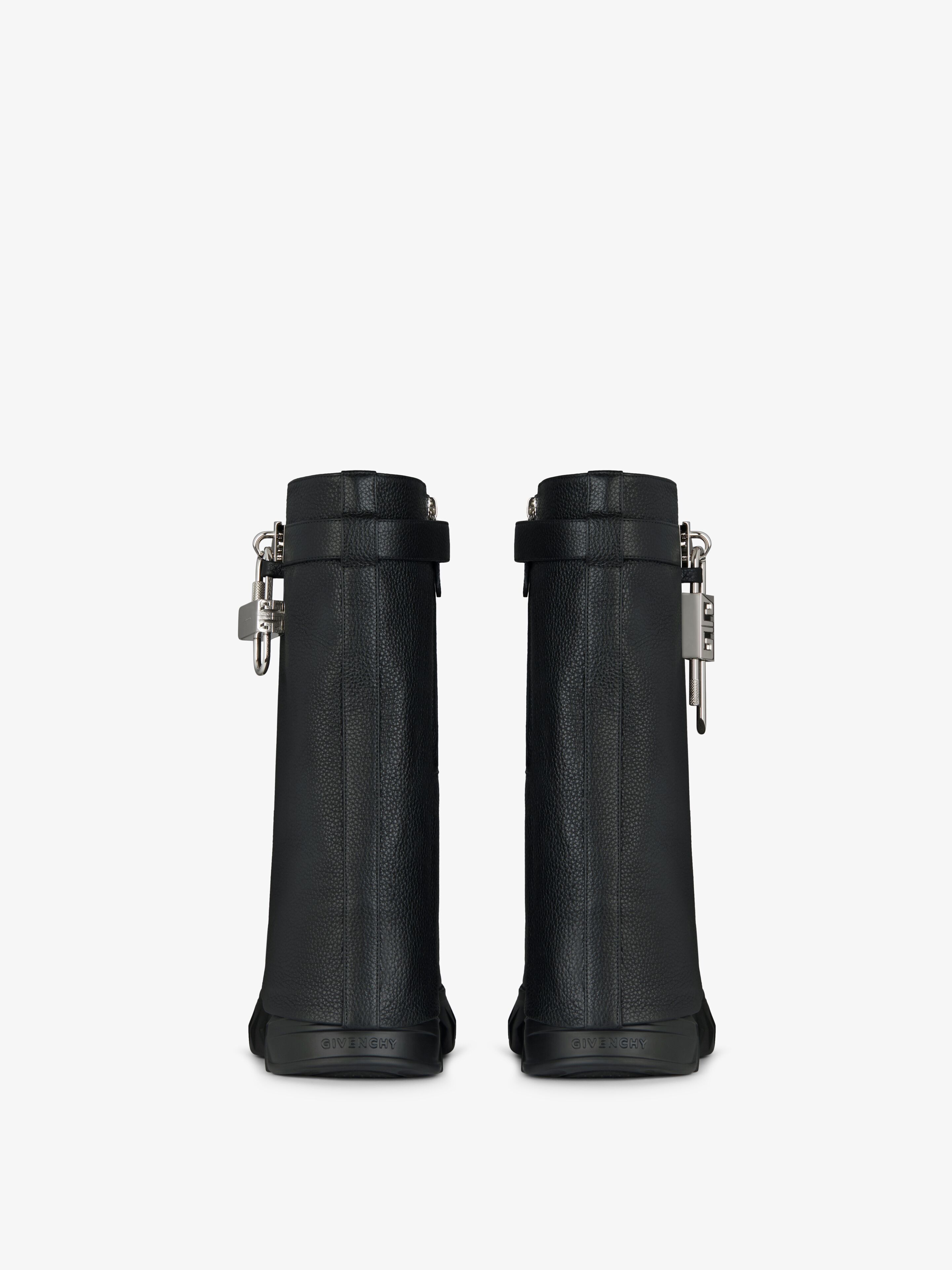 【GIVENCHY】23AW Shark Lock バイカー アンクルブーツ レザー GIVENCHY】シャークロック バイカーレザー アンクルブーツ