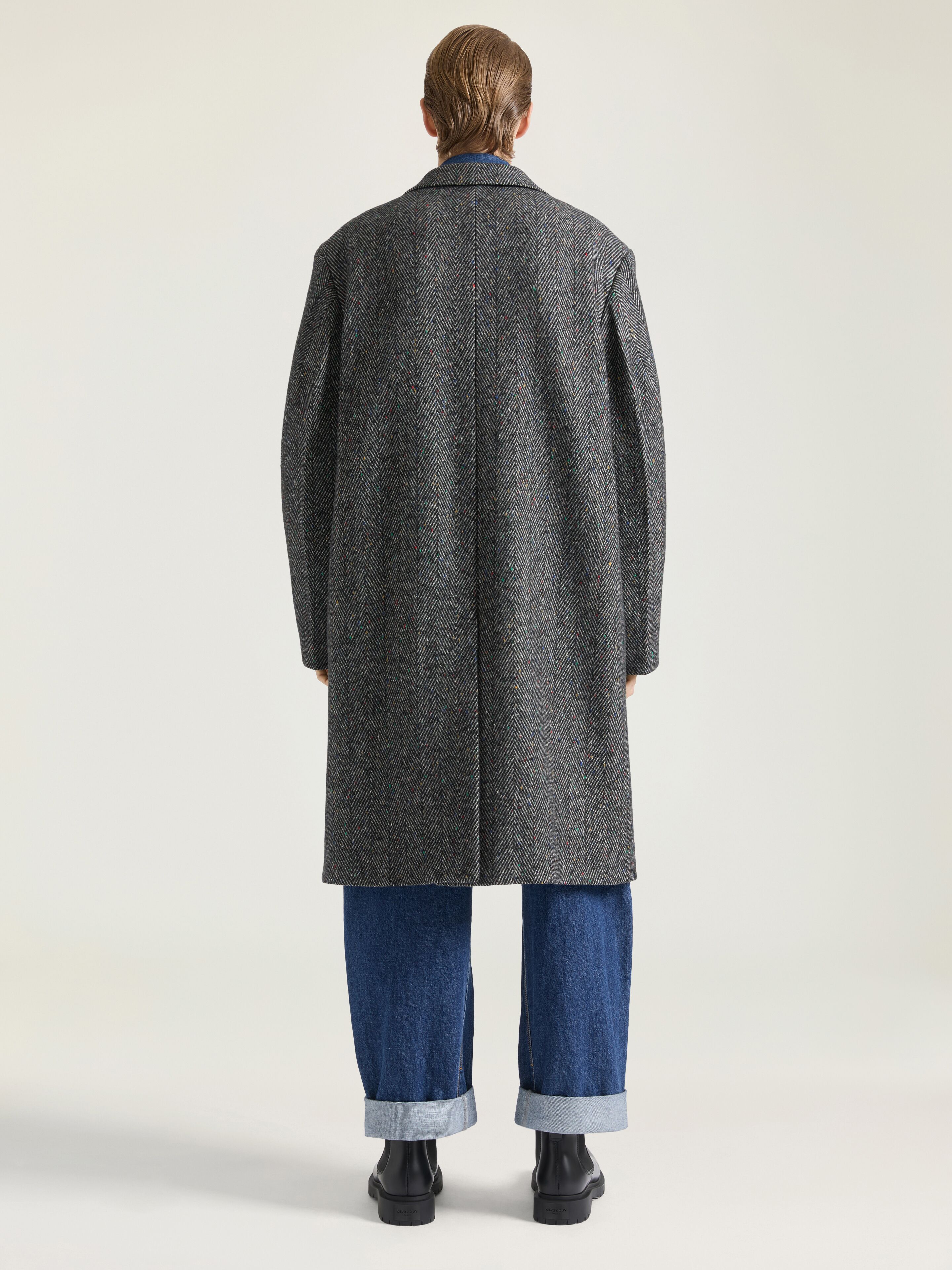 CAMOSHITA ウールヘリンボーン　コート　44 CAMOSHITA ウールヘリンボーン コート 44