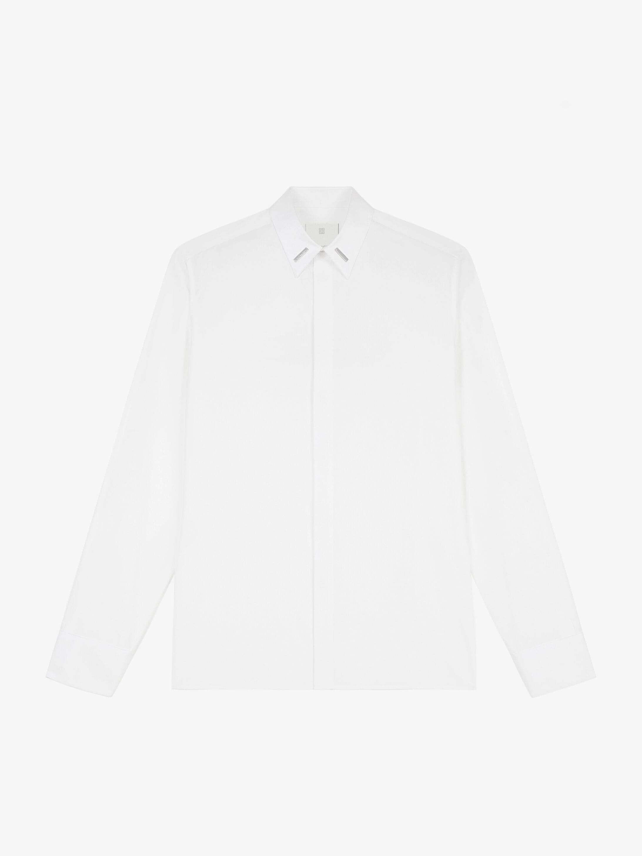 Shop Givenchy Shirt In Poplin With Collar Details In White