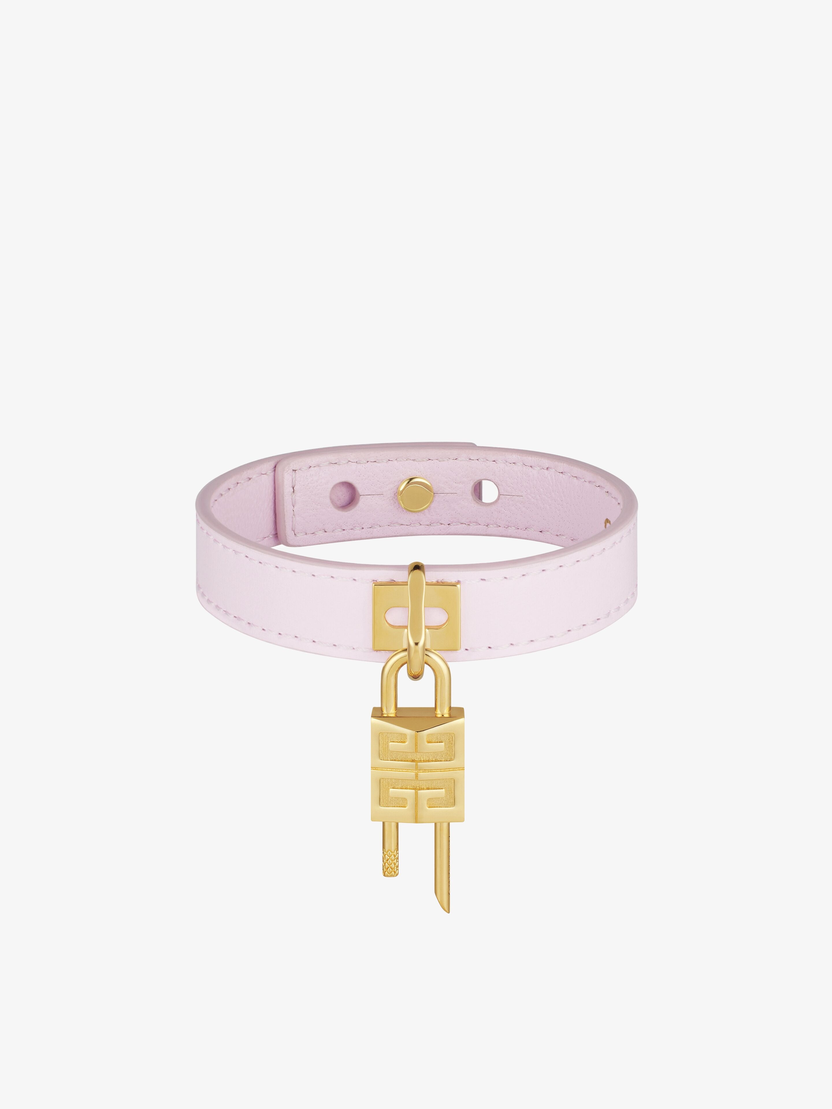 Givenchy - Mini Lock Bracelet In Metal And Leather - Women - Size: 2