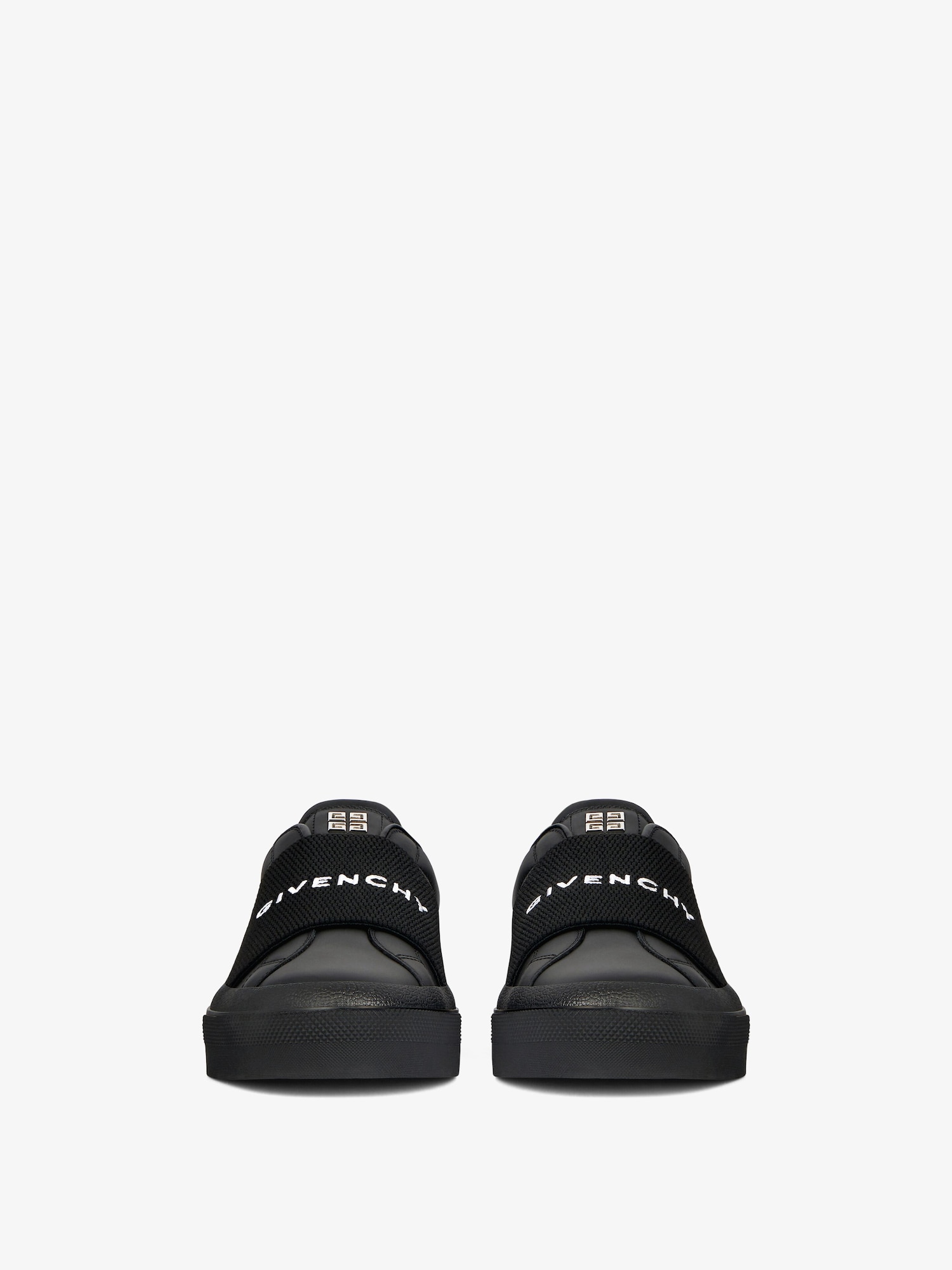 Sneakers City Sport in leather with GIVENCHY webbing in - black 