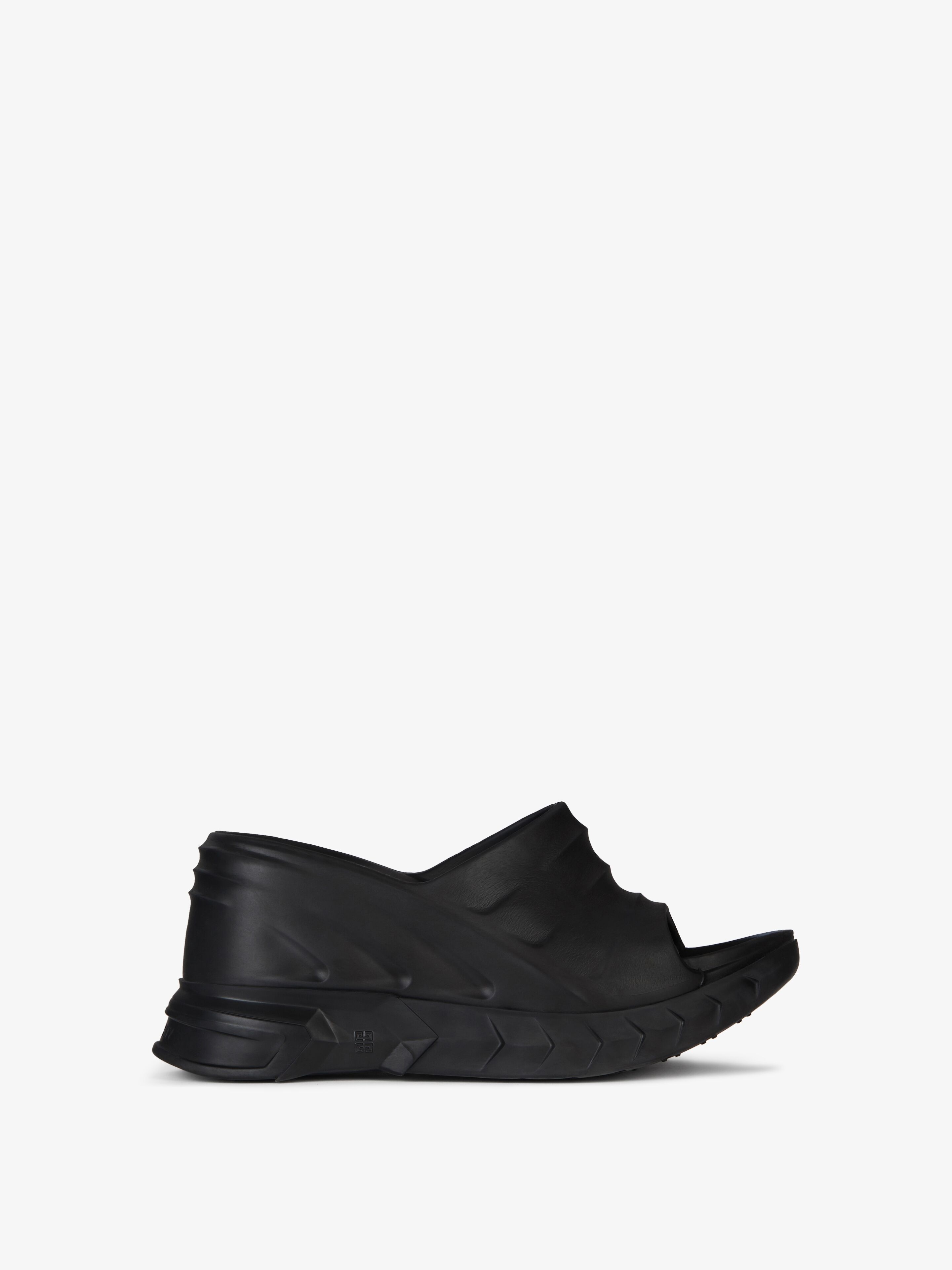 Shop Givenchy Marshmallow Wedge Sandals In Rubber In Black