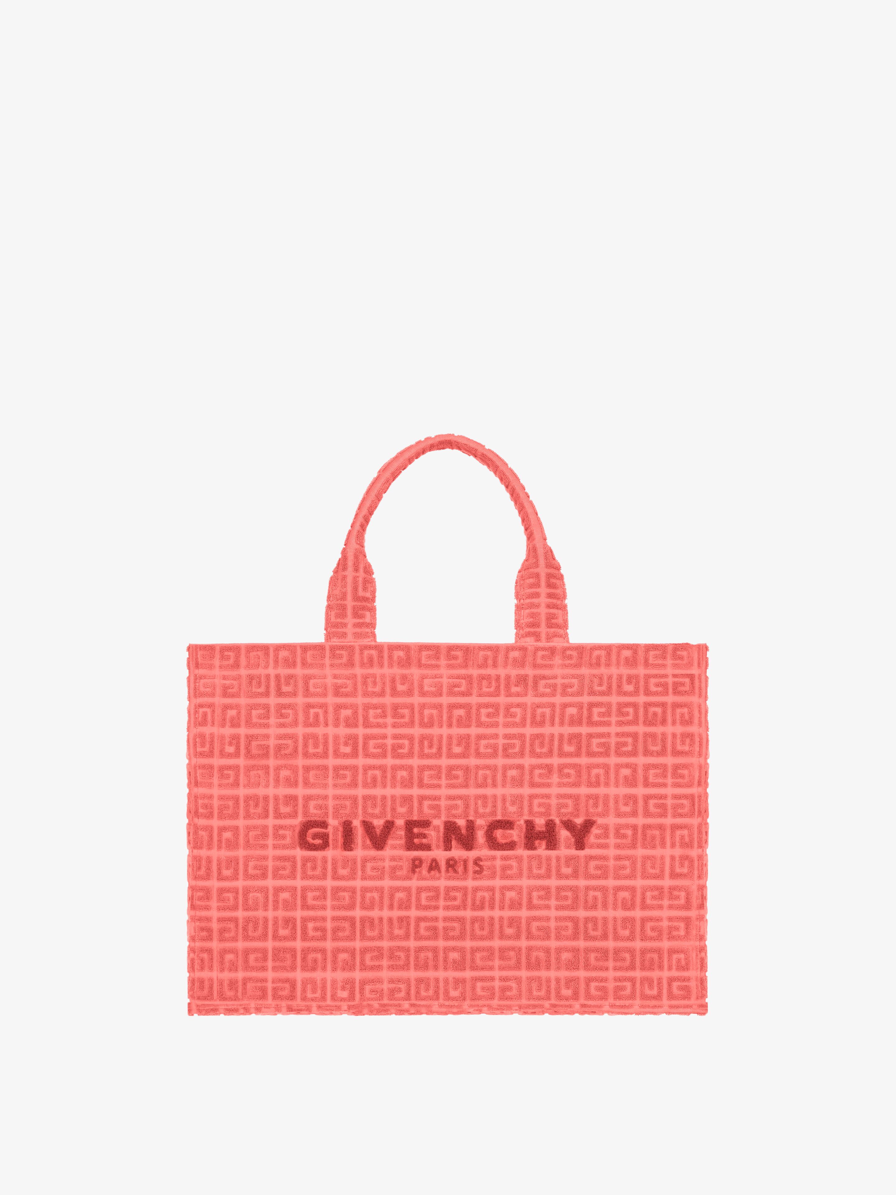 Shop Givenchy Medium G-tote Bag In 4g Cotton Towelling In Multicolor