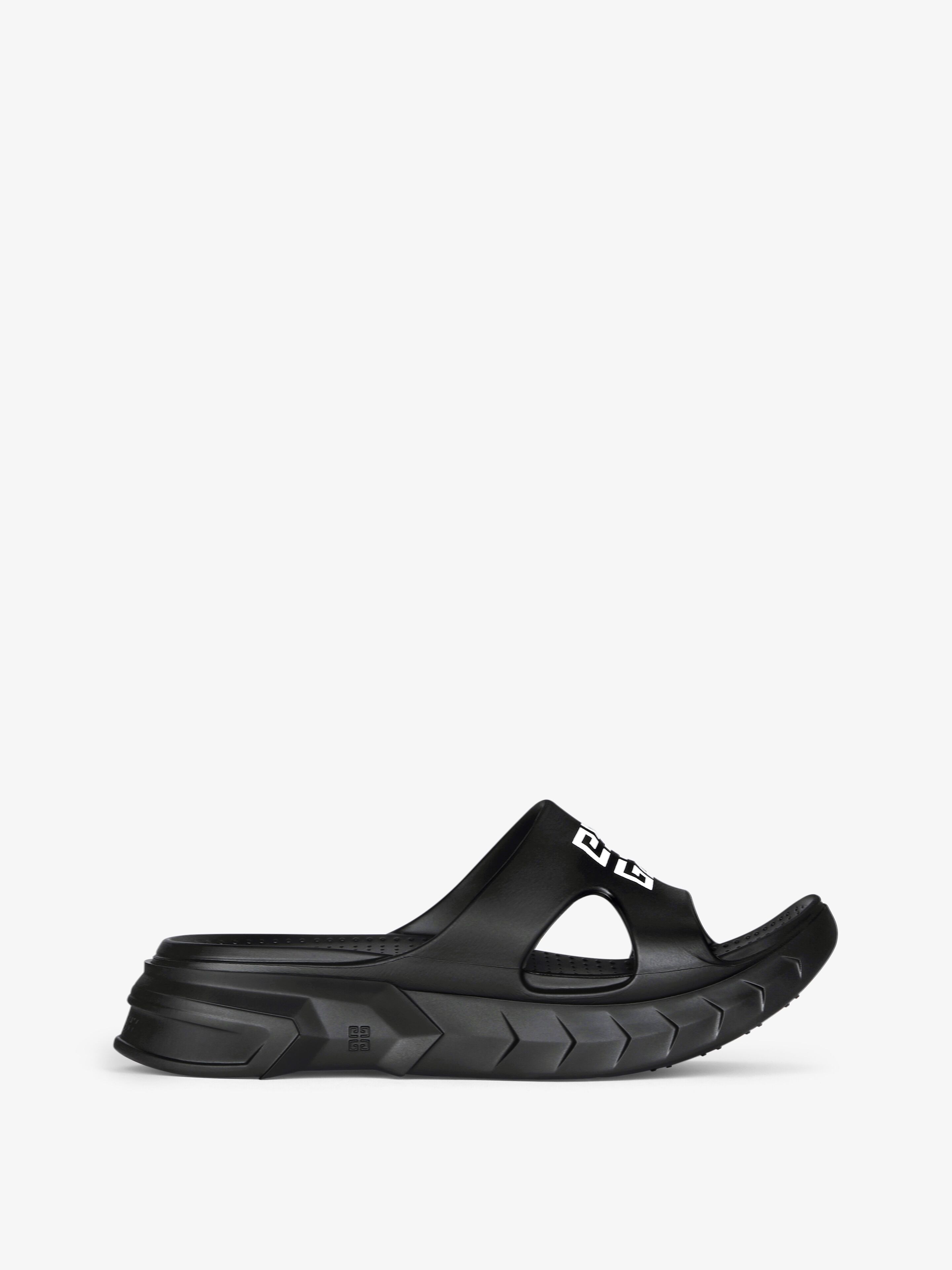 Shop Givenchy Marshmallow Flat Sandals In Rubber In Black