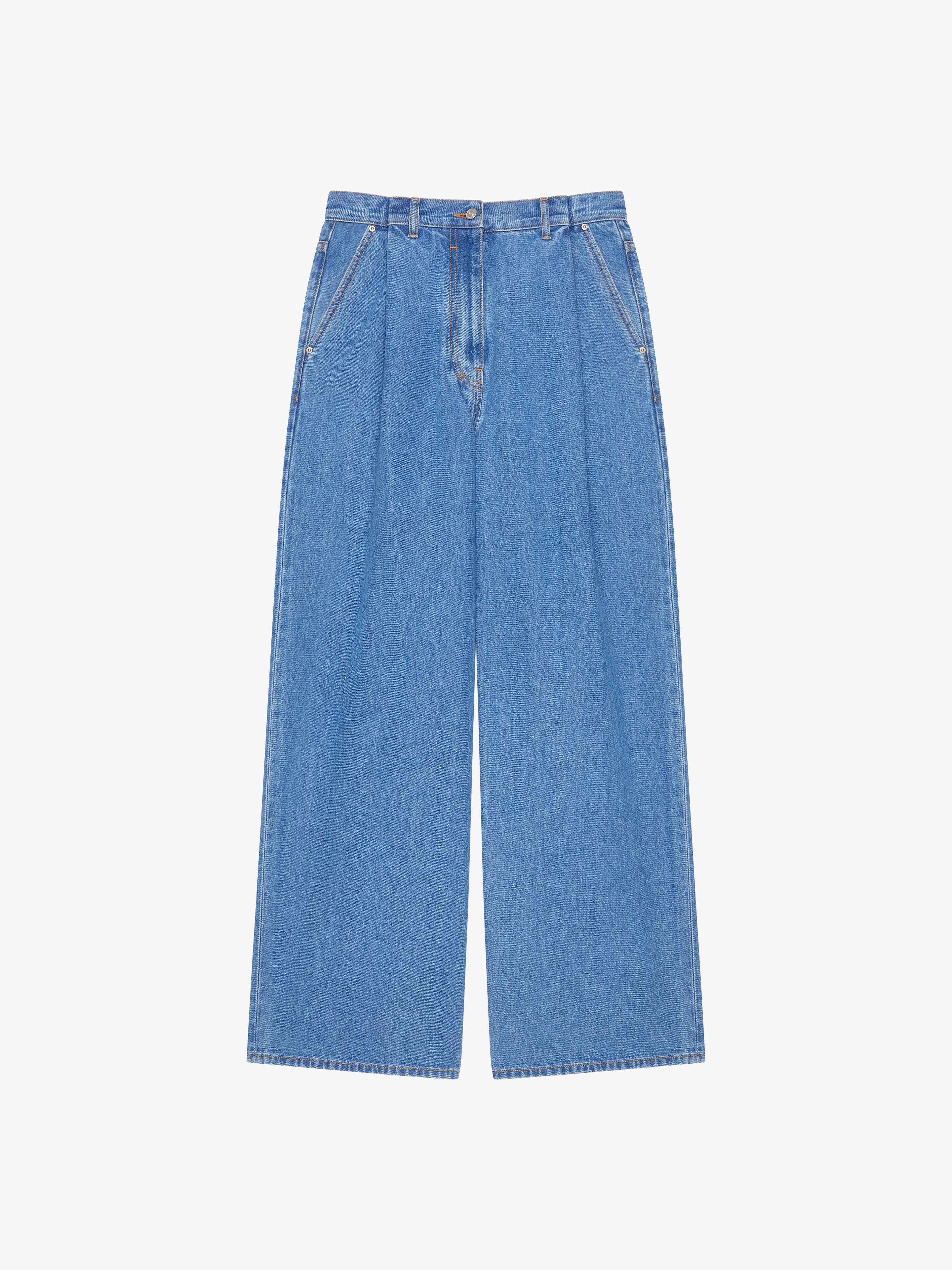 Shop Givenchy Oversized Jeans In Denim In Blue
