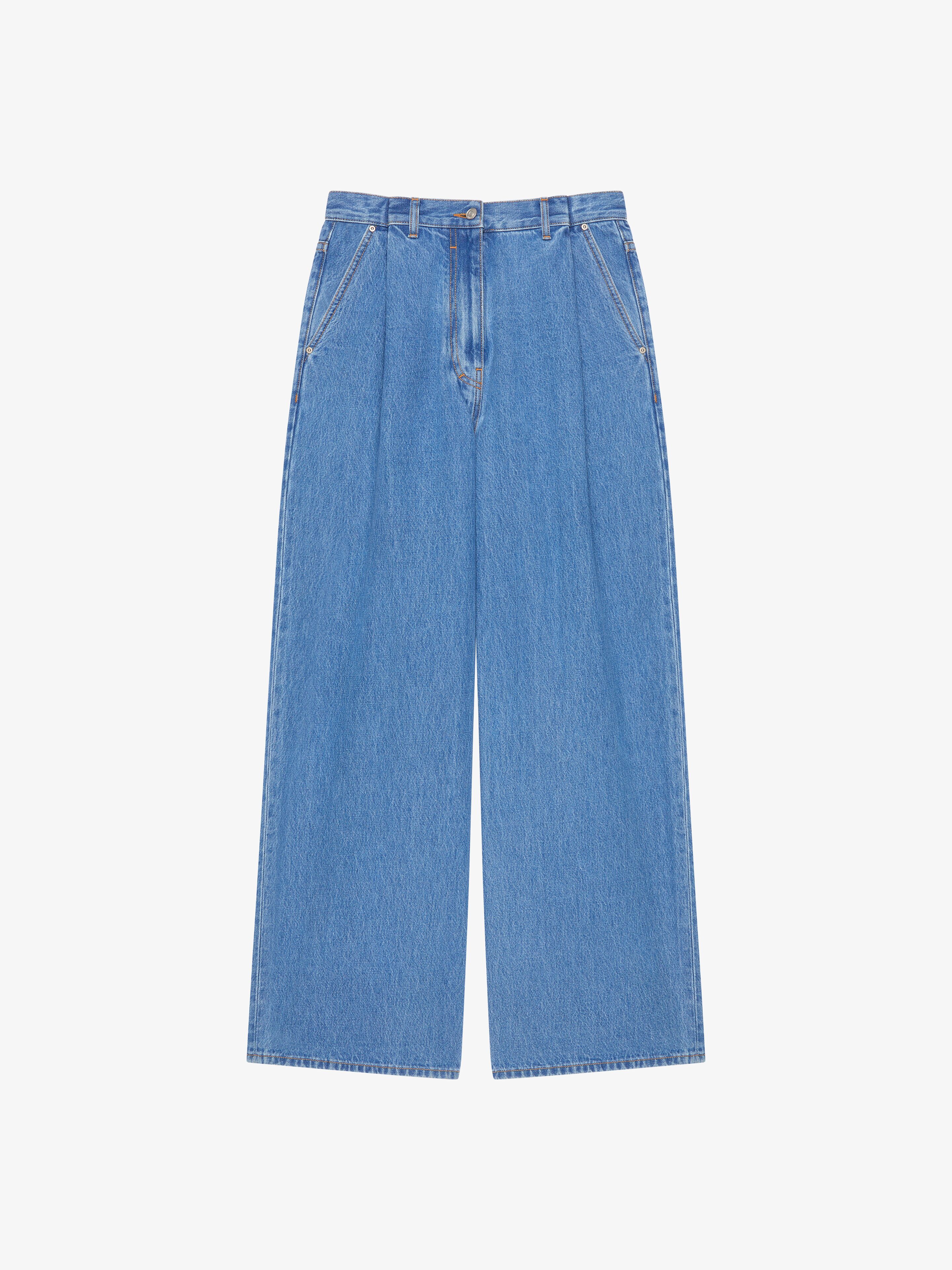 Givenchy - Jean Oversize En Denim - Bleu - pour Femme - Taille : 27