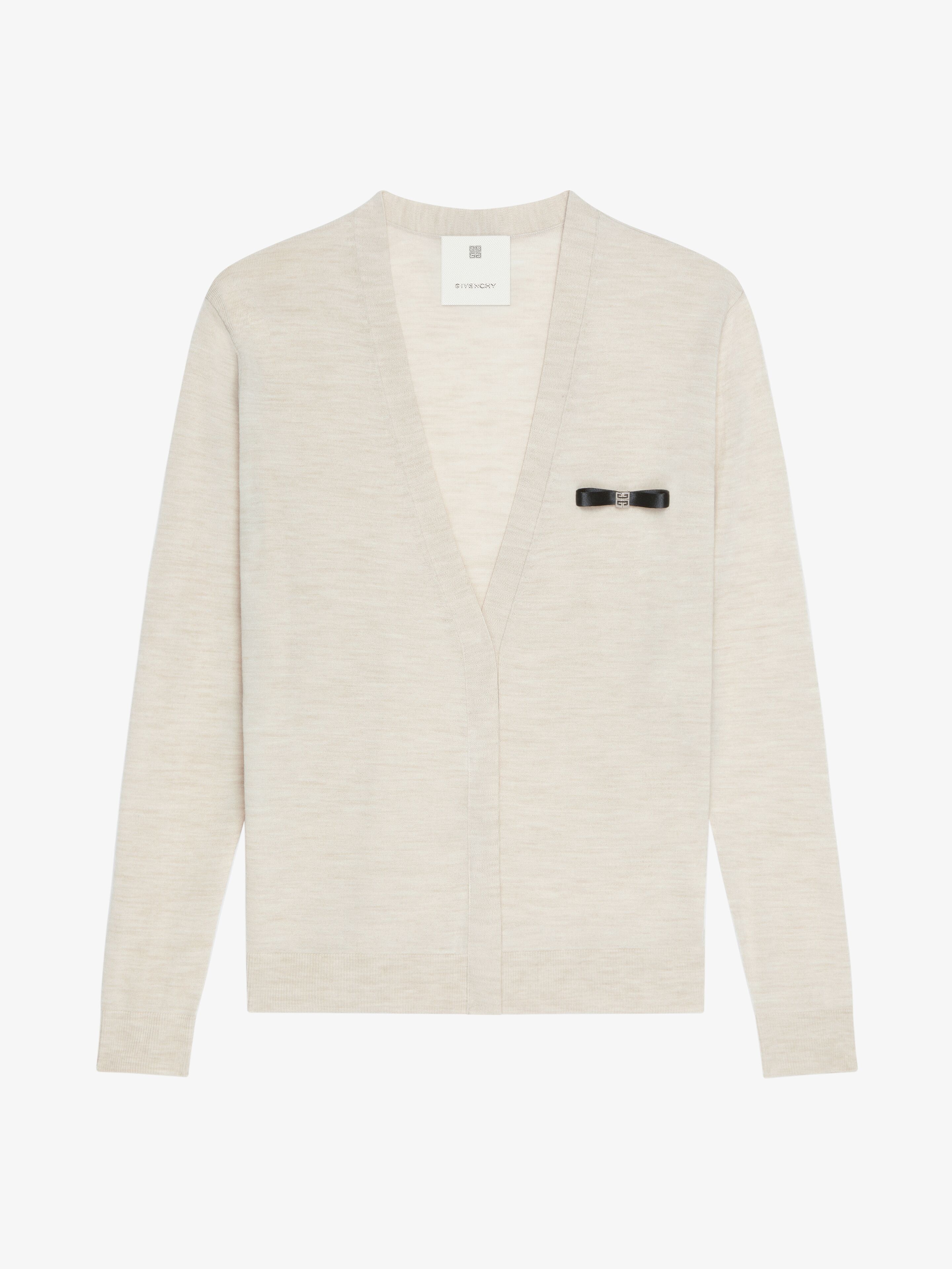 Givenchy Cardigan In Wool With 4g Bow Detail