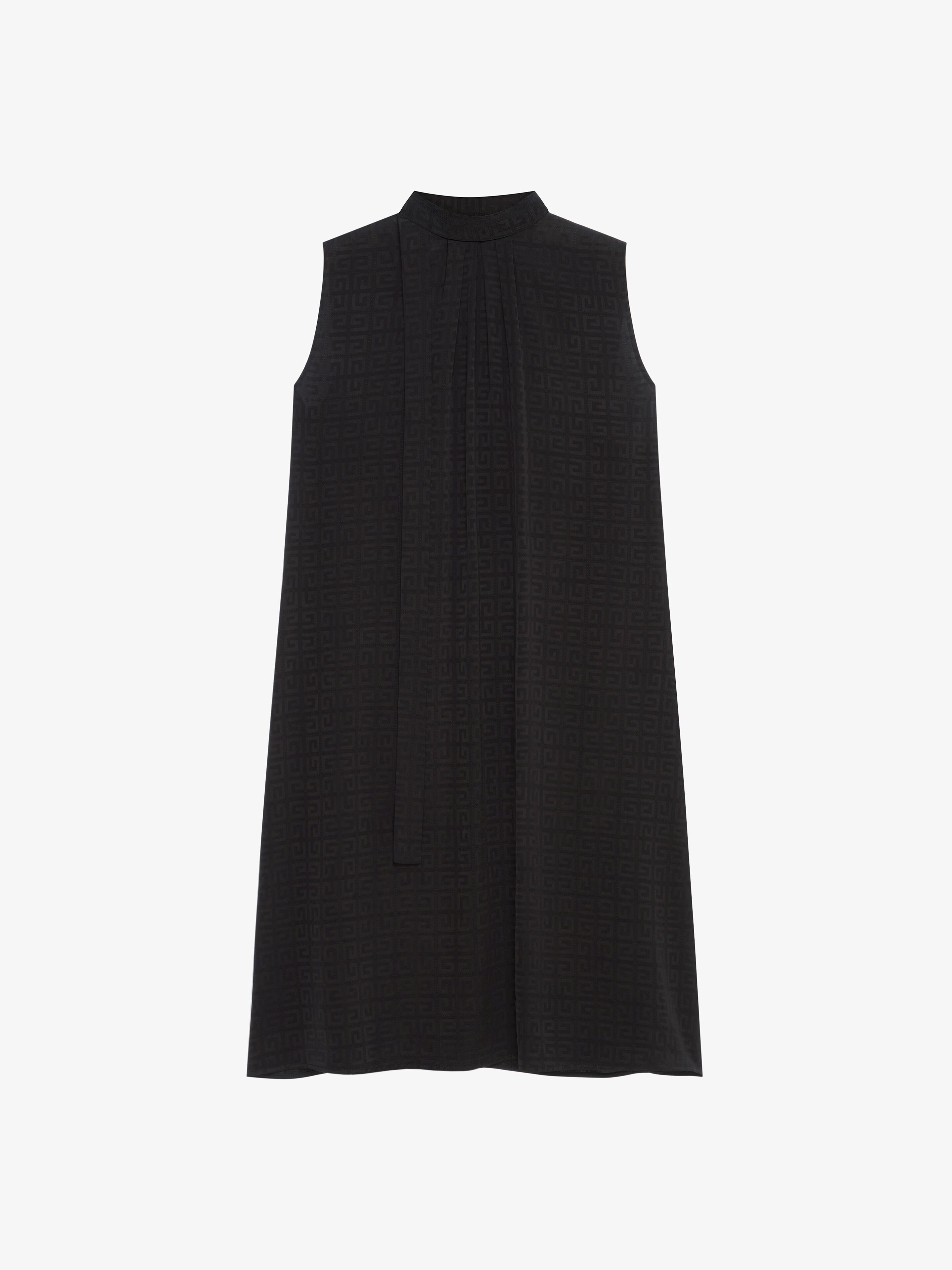 Givenchy Dress In 4g Jacquard With Lavalliere In Black