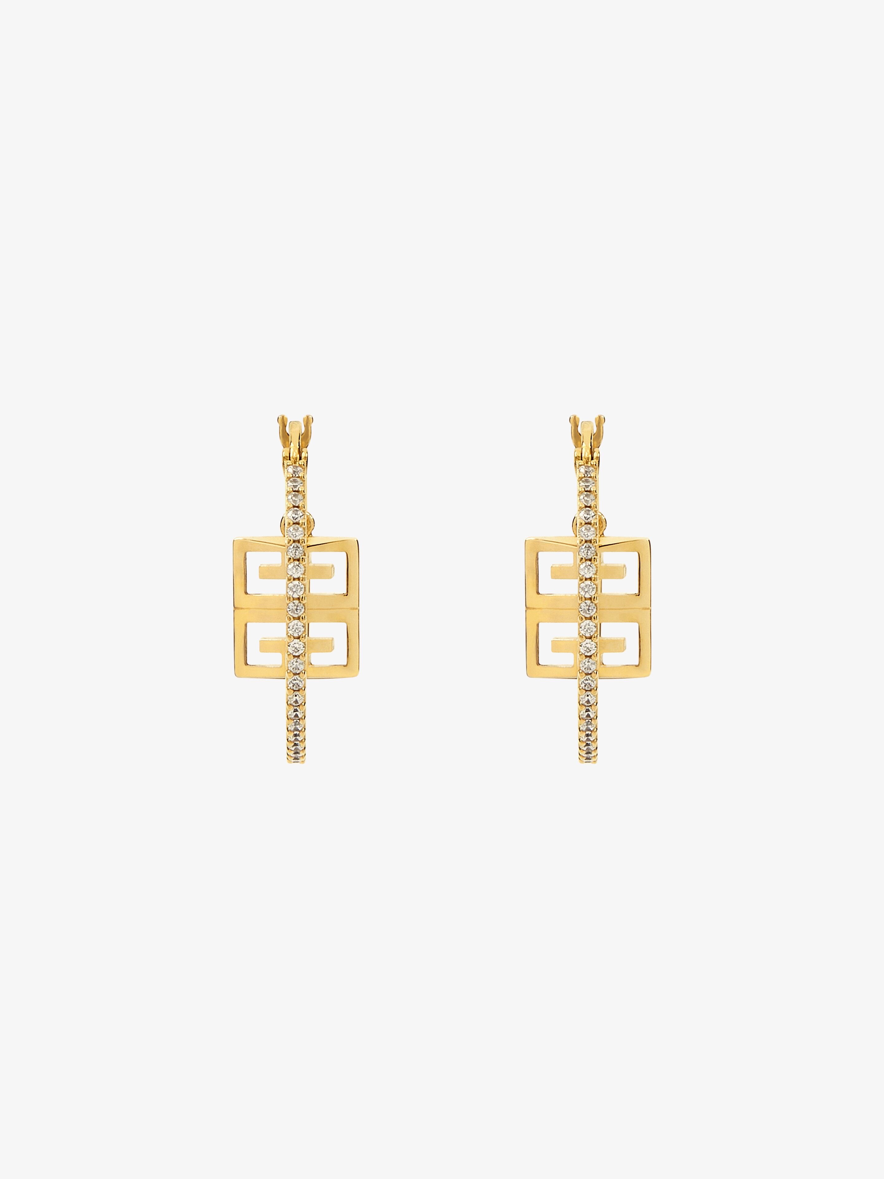 Shop Givenchy Boucles D'oreilles 4g En Métal Avec Cristaux In Multicolor