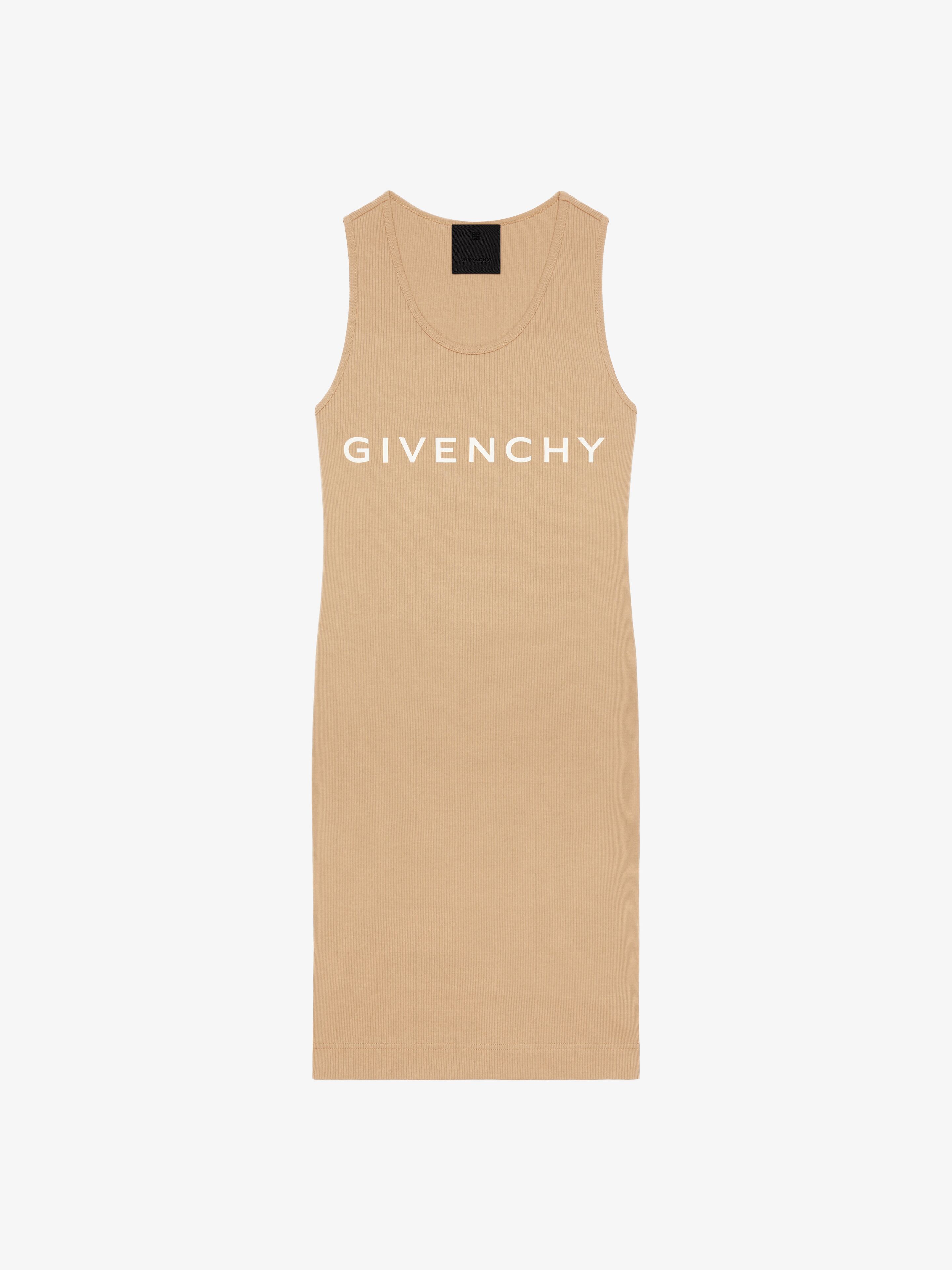 Givenchy Archetype Tank Dress In Jersey In Beige Cappuccino
