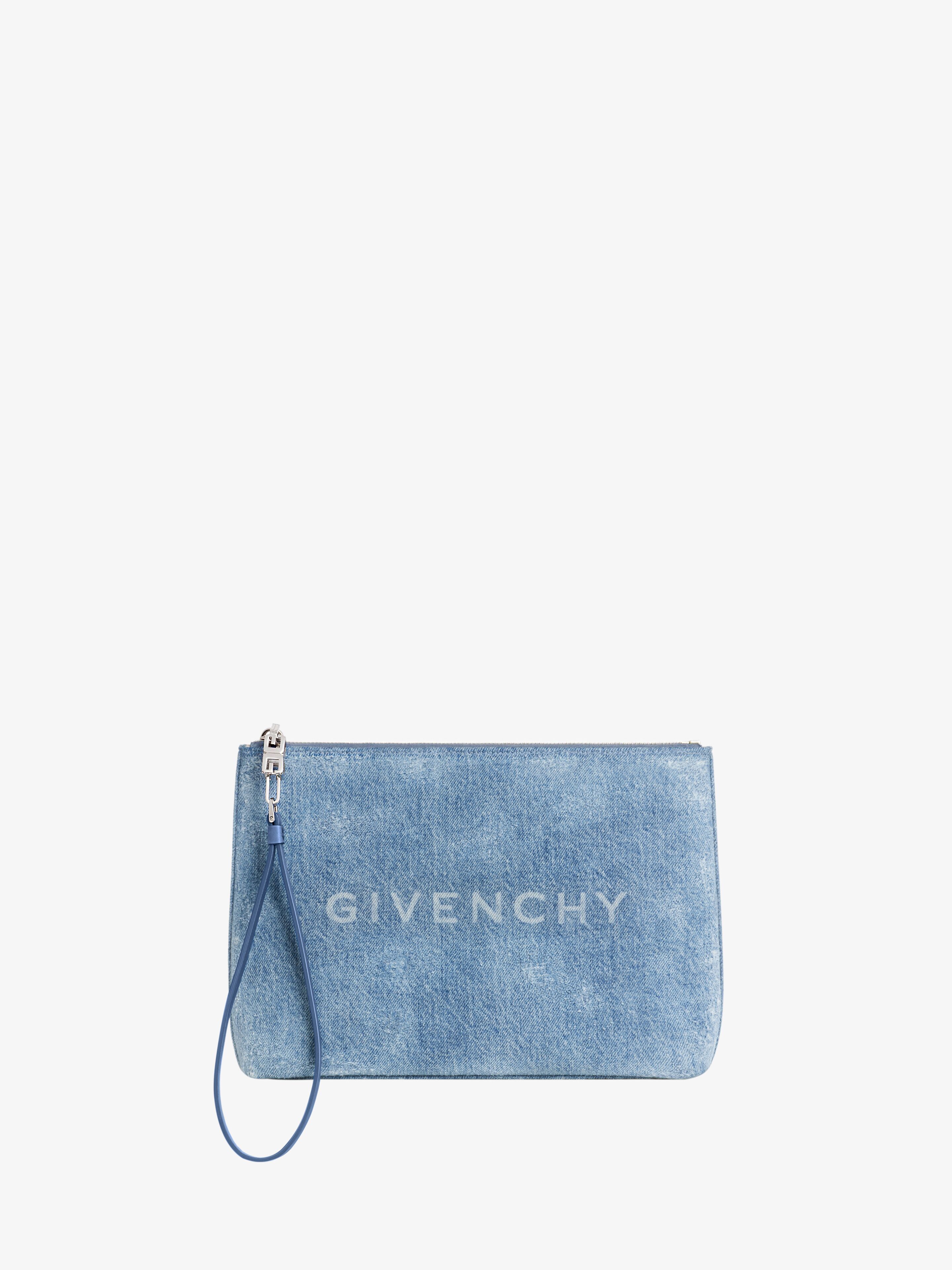 Givenchy Travel Pouch In Denim In Multicolor