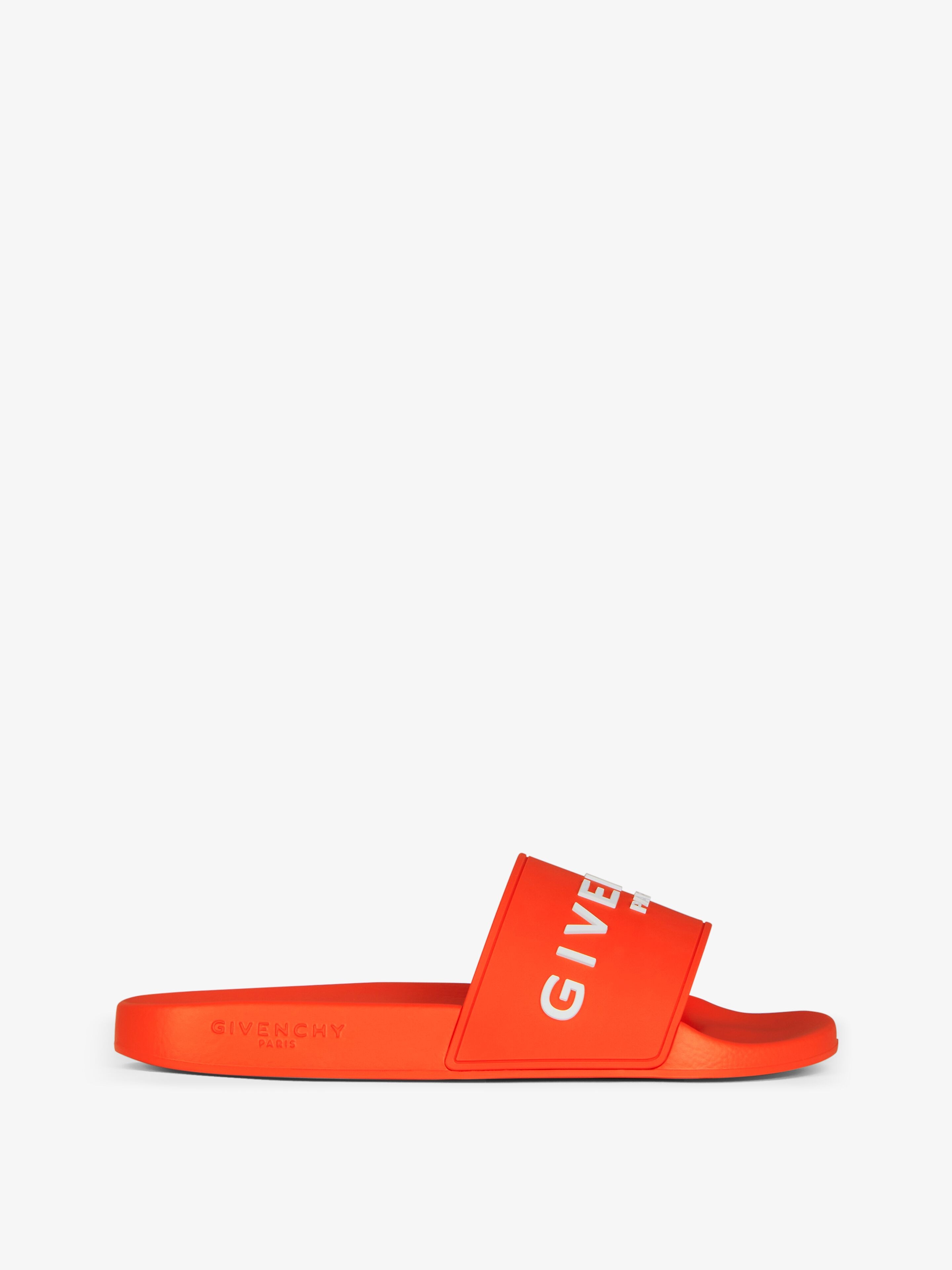 Givenchy Sandales Slide En Gomme In Orange