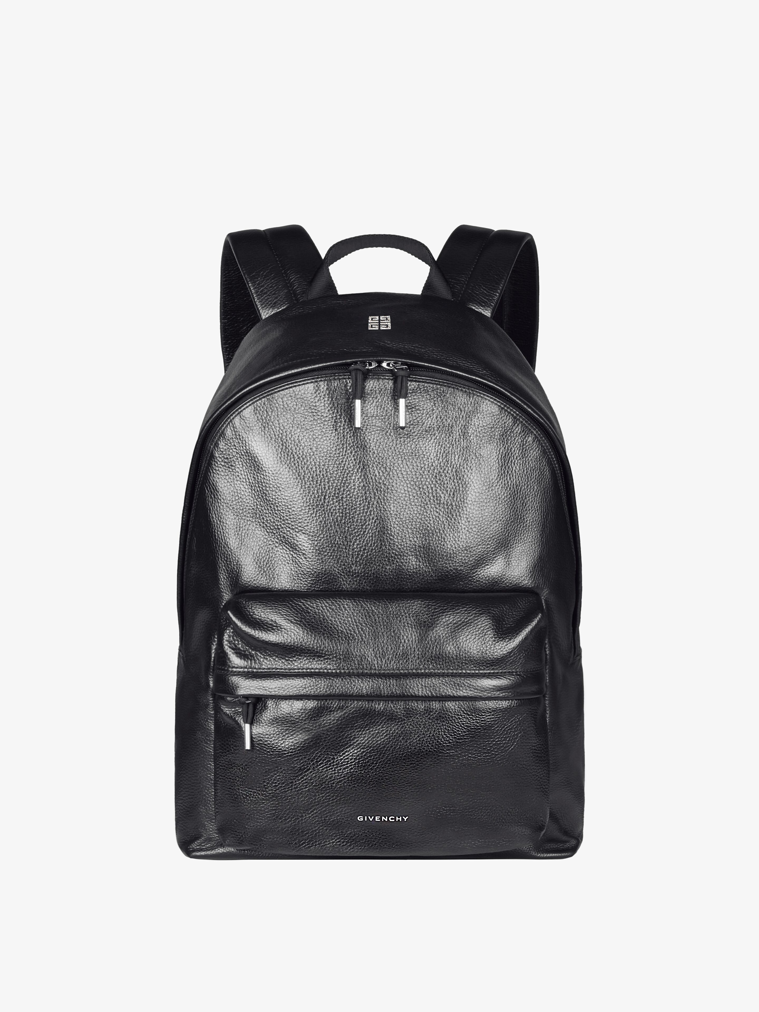Shop Givenchy Oversized Essential U Backpack In Grained Leather In Multicolor