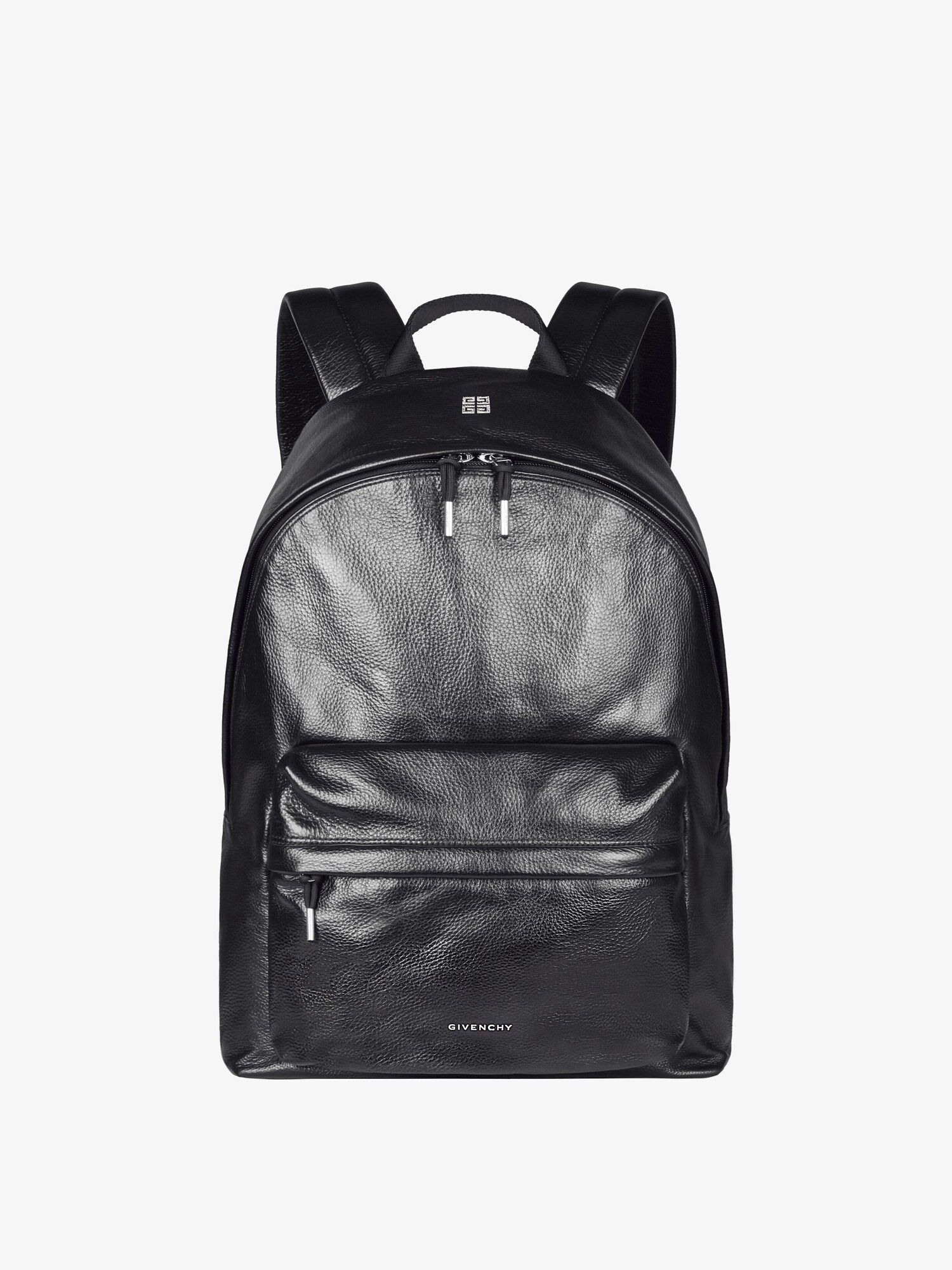 Oversized Essential U backpack in grained leather in - black