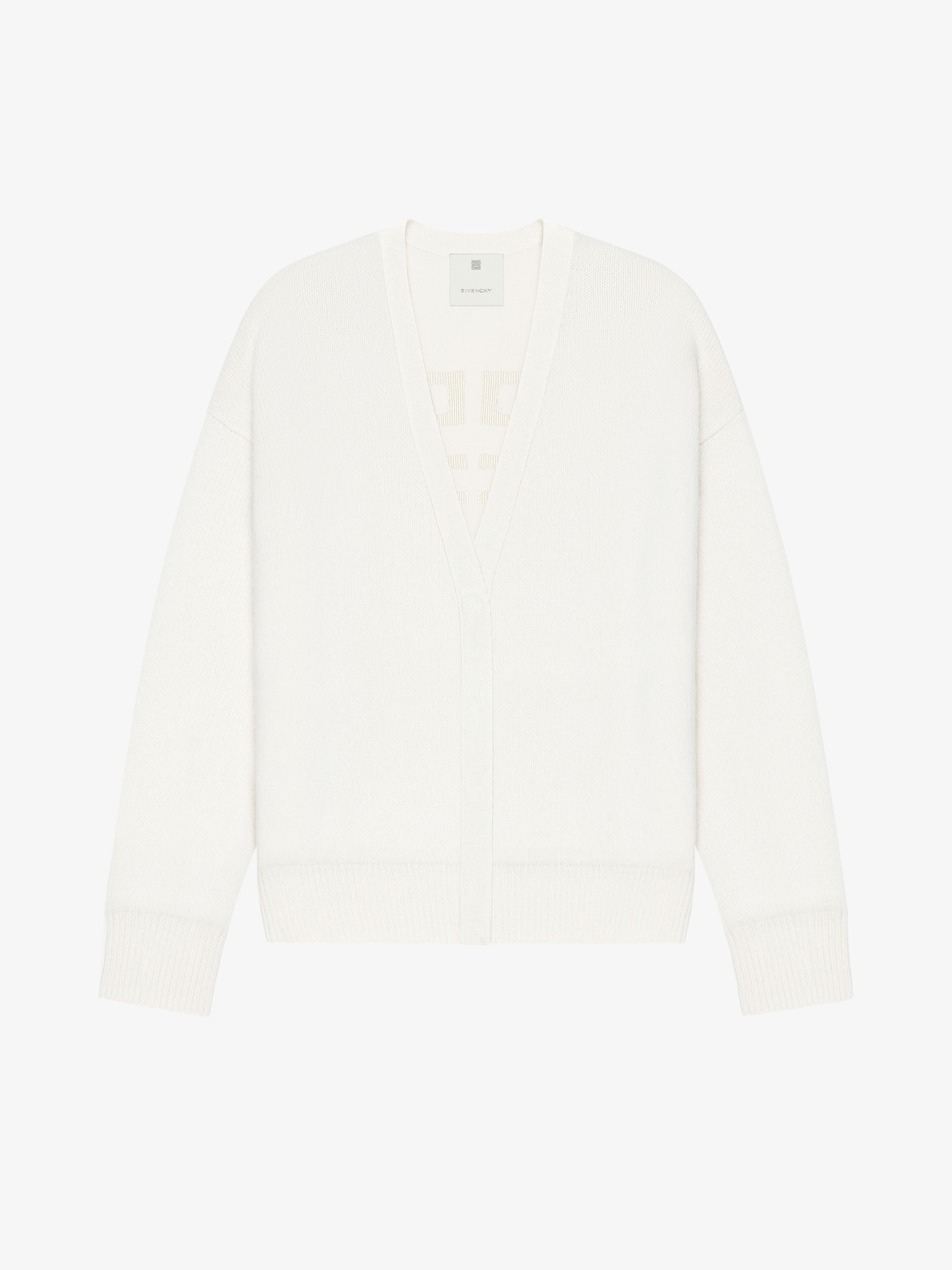 Givenchy Cardigan 4g En Cachemire In Neutral