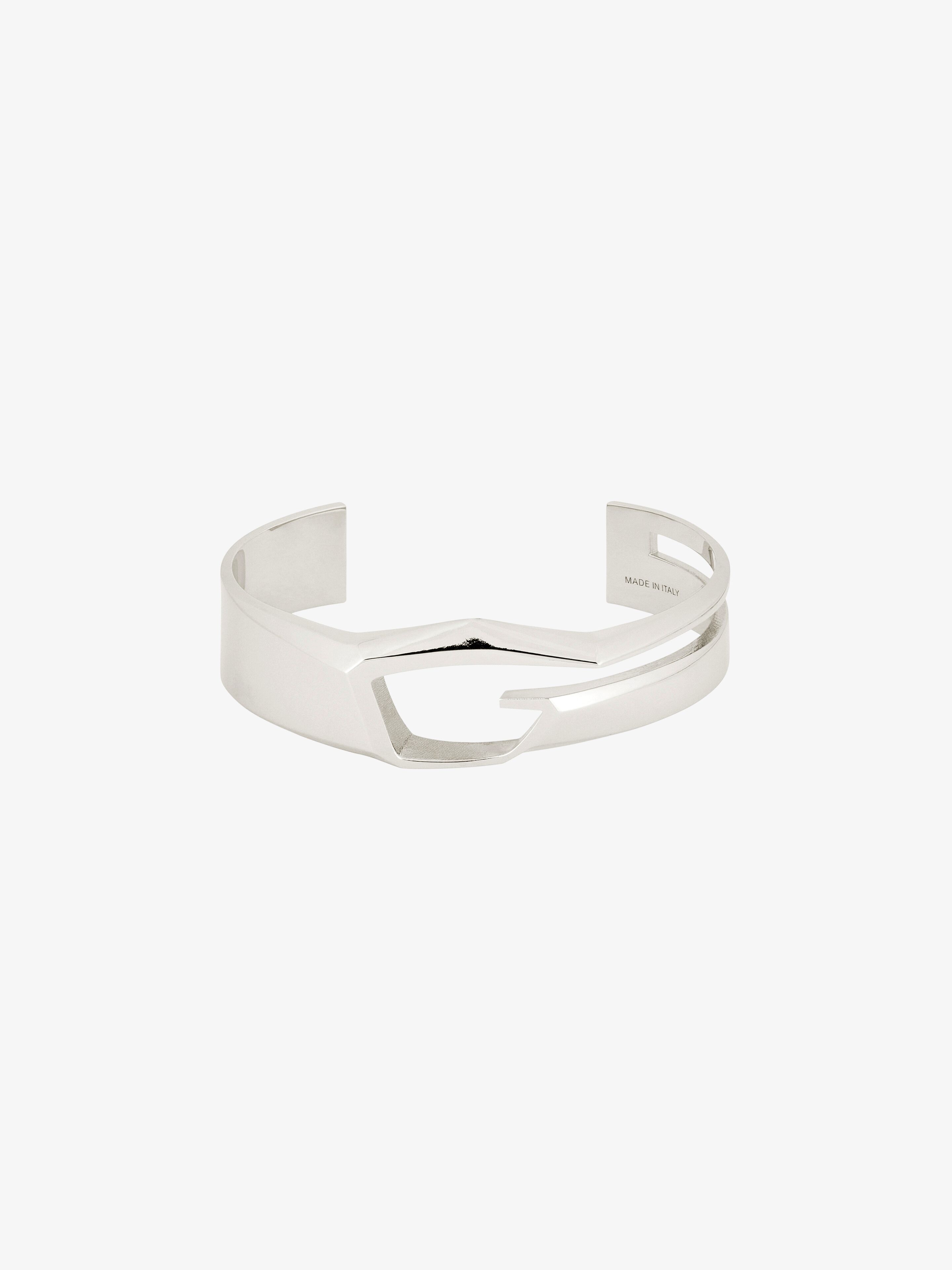 Shop Givenchy Giv Cut Bracelet In Metal In Silvery