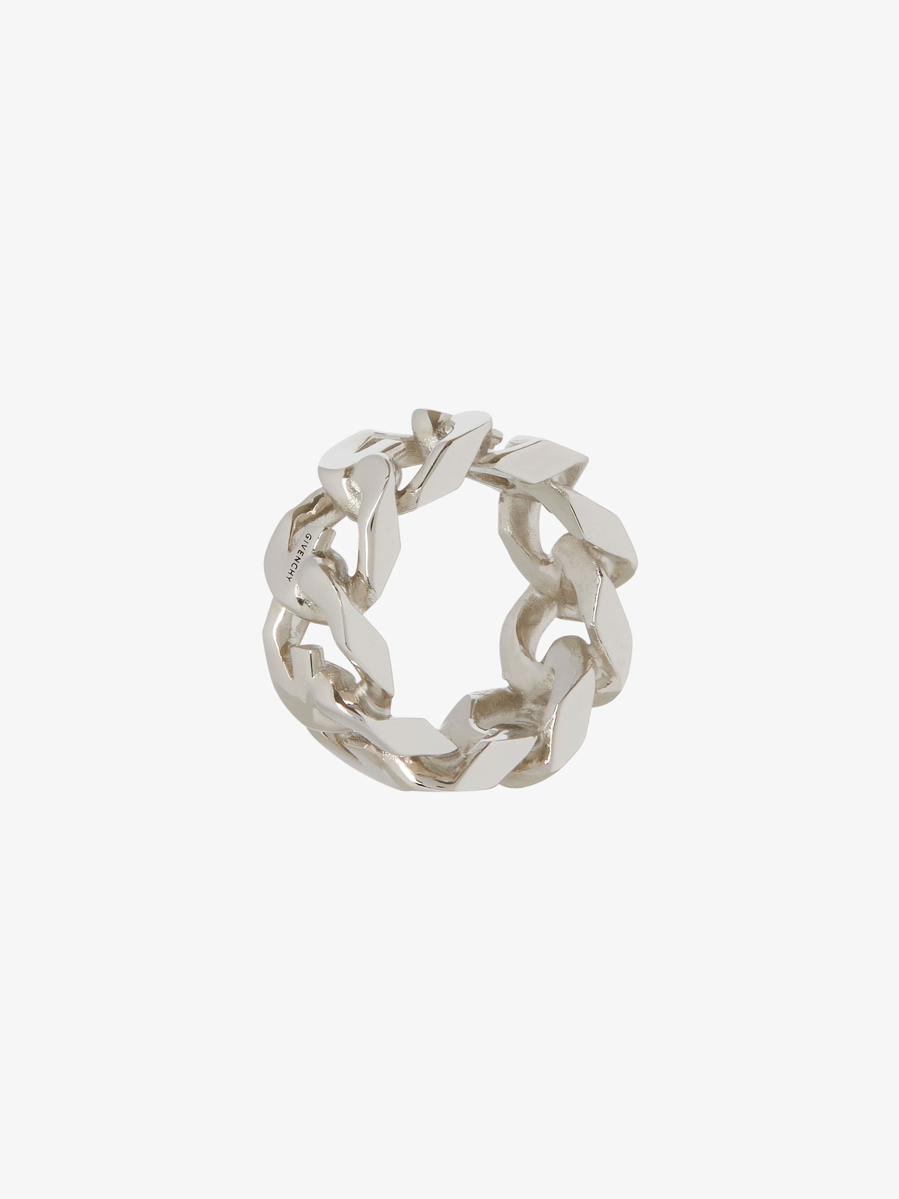 Shop Givenchy G Chain Ring In Metal In Silvery