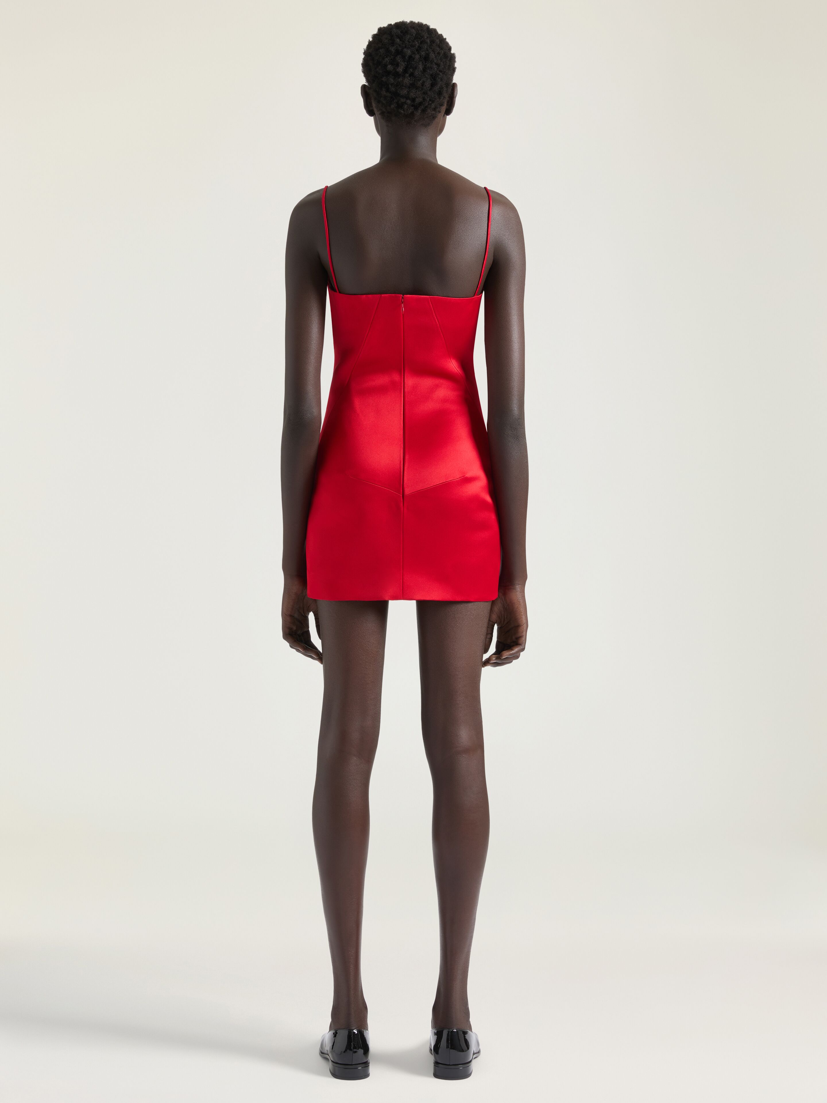 パーティードレス GIVENCHY BW22K71670 Dresses Sliced mini dress in satin in - vermillon | Givenchy US