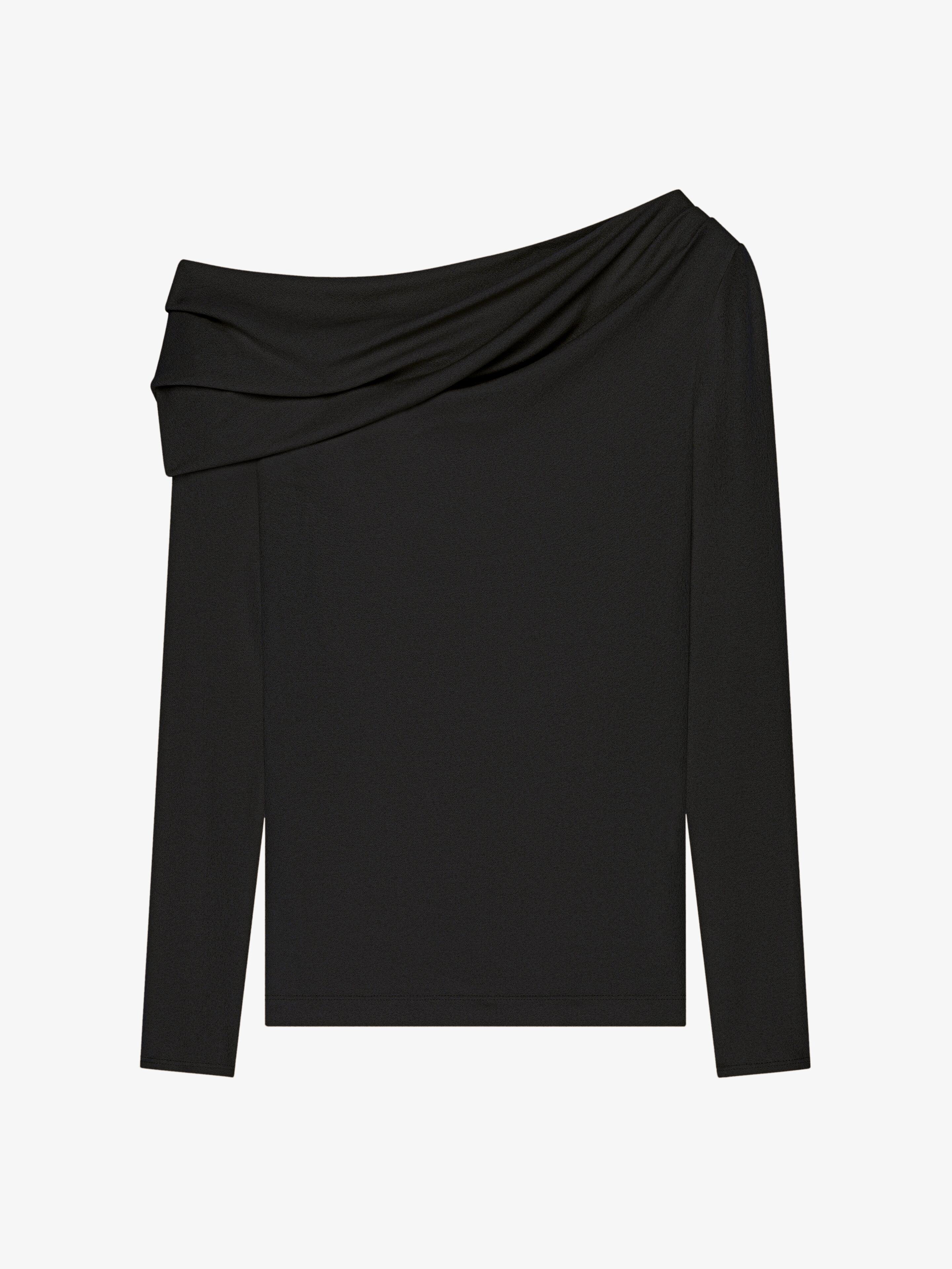 Shop Givenchy Asymmetric Draped Top In Jersey