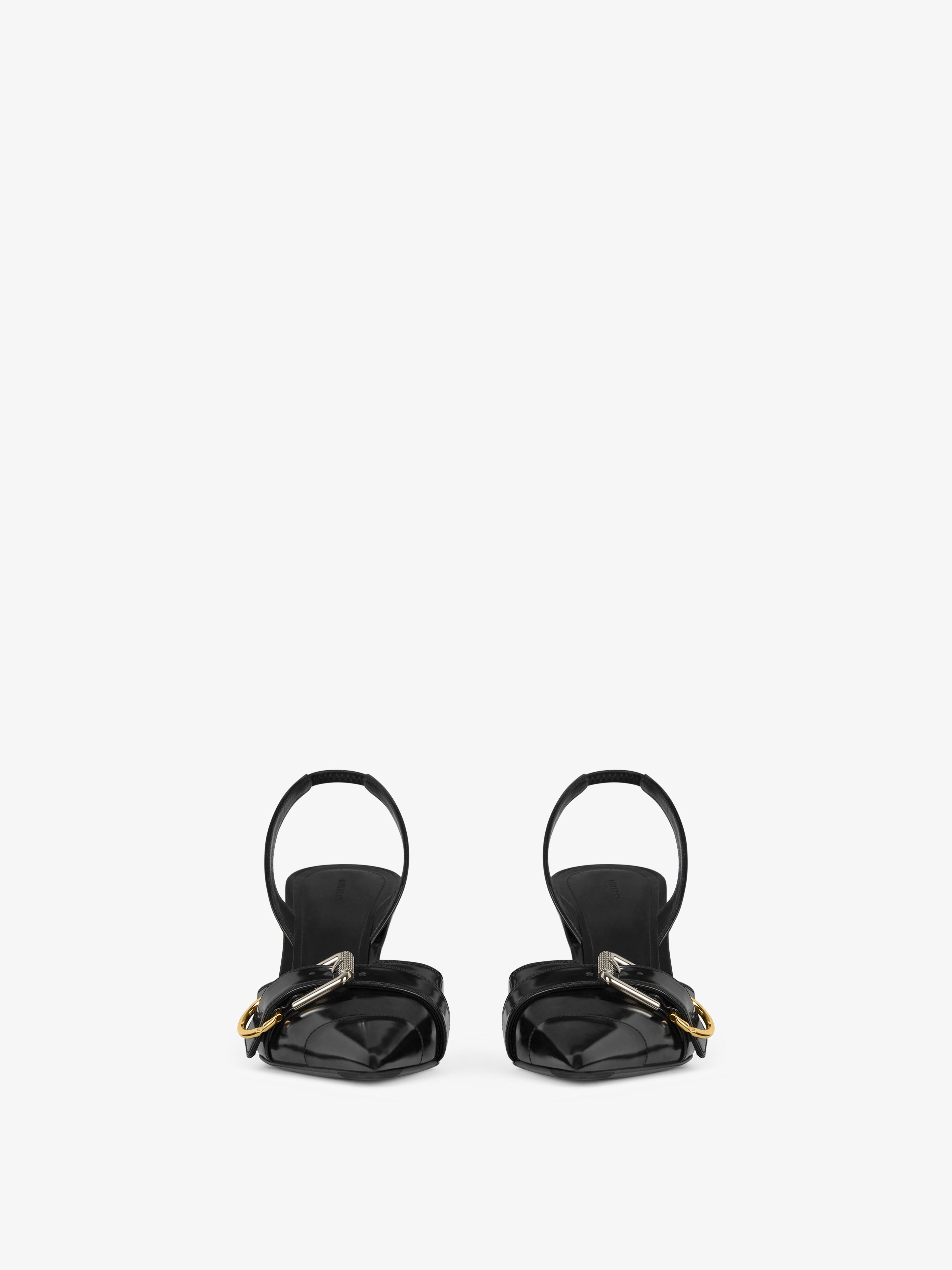 Shop Givenchy Voyou Slingbacks In Leather In Black