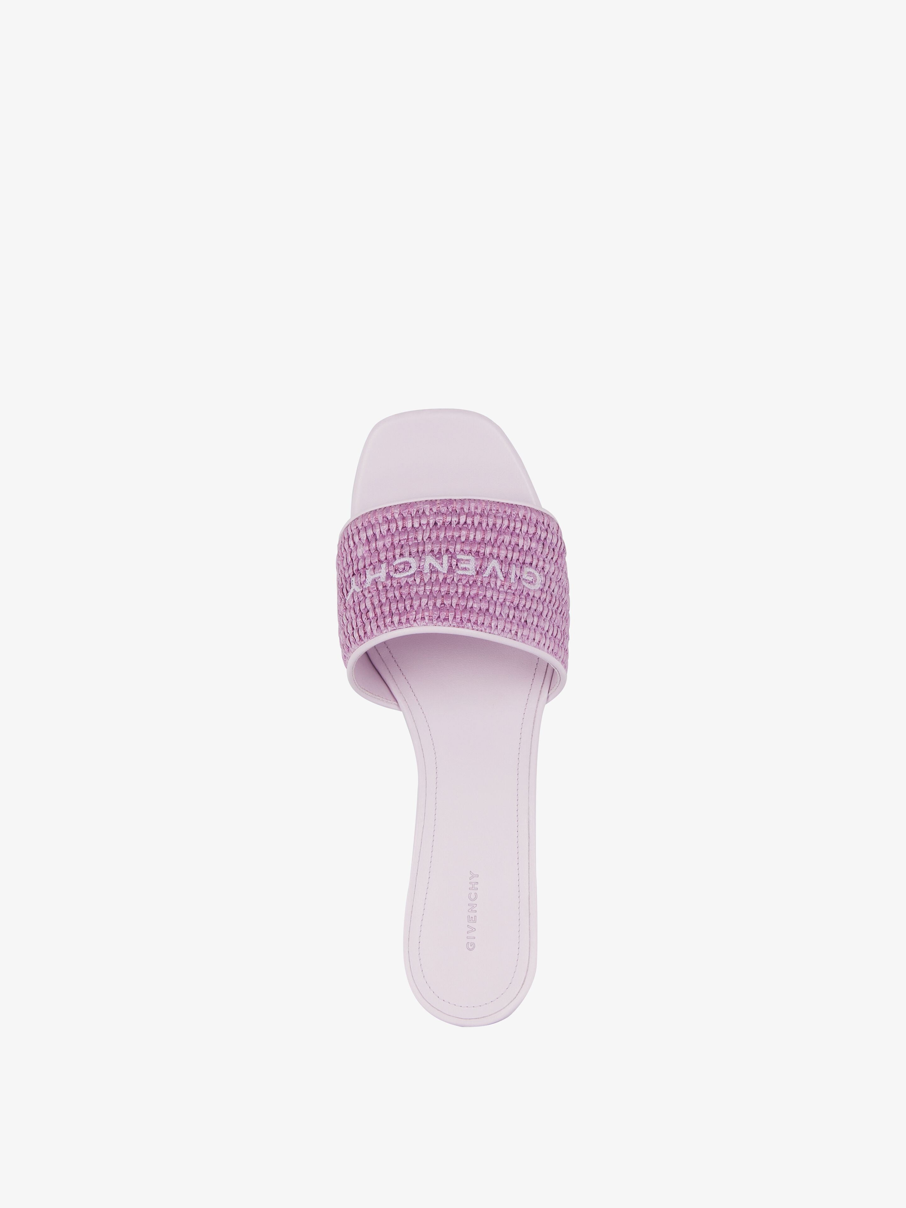 【関税込み】Givenchy パープル 4G フラットミュール 4G mules in raffia in - orchid purple | Givenchy DE