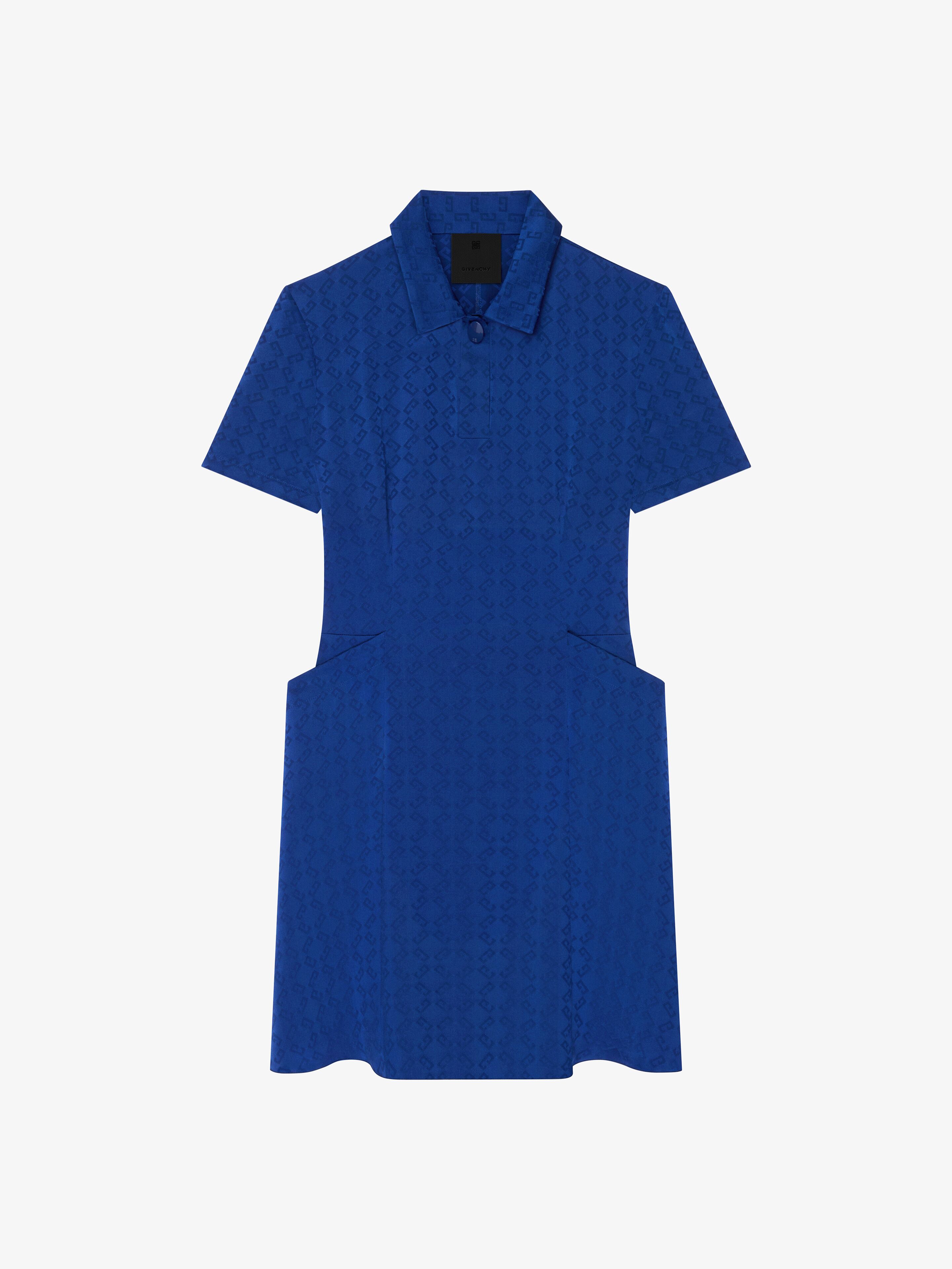 Givenchy - Robe Polo En Jacquard Monogramme 72 - Bleu - pour Femme - Taille : 36