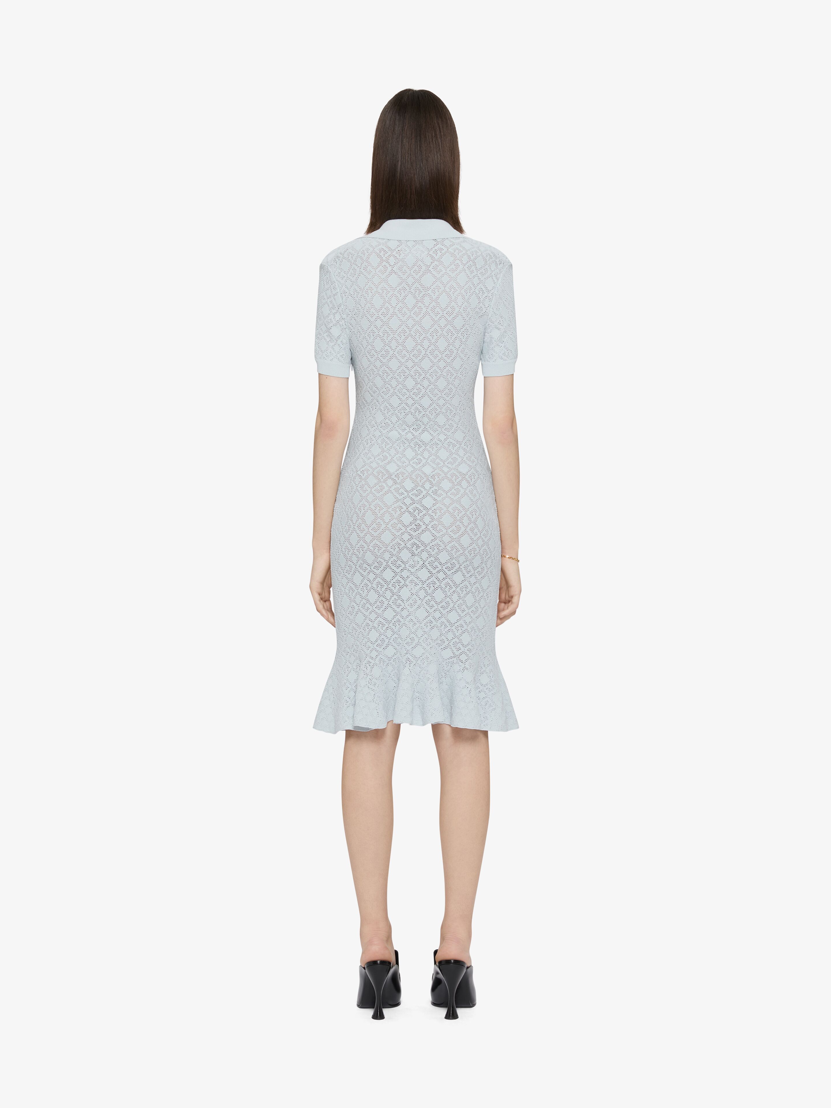 Polo dress in monogram 72 jacquard in - pale blue | Givenchy US Polo dress in monogram 72 jacquard in - pale blue | Givenchy US
