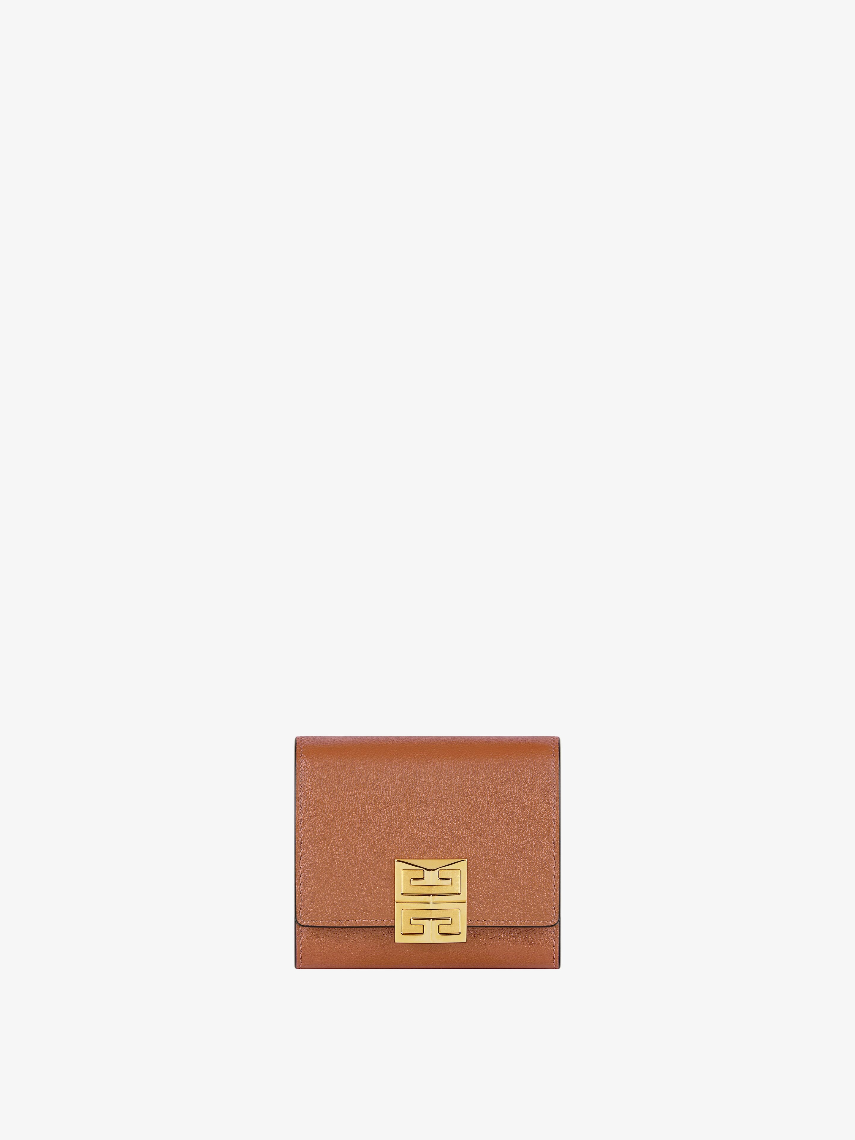 Givenchy 4g Wallet In Grained Leather In Multicolor