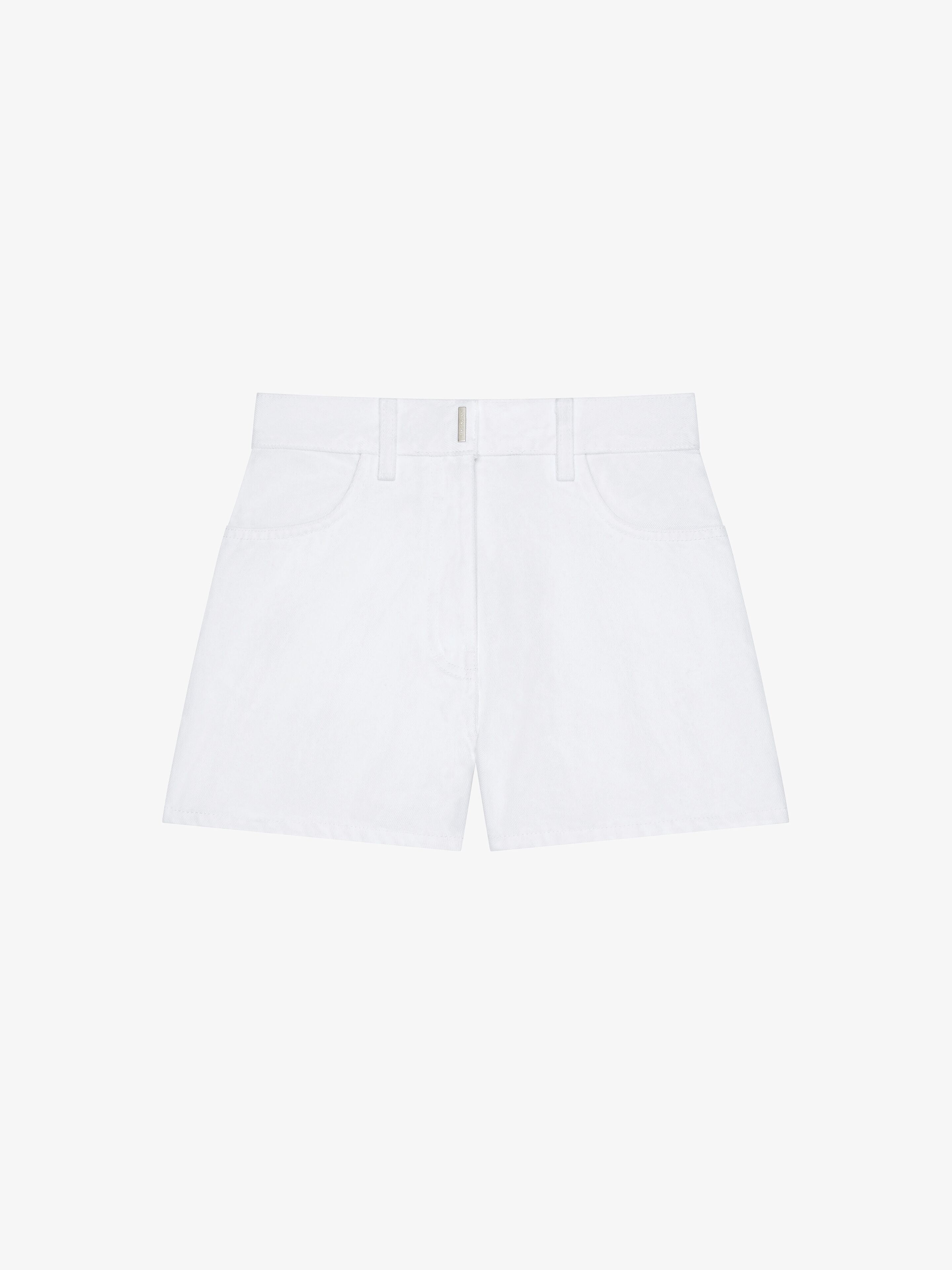 Shop Givenchy Slim Fit Shorts In Denim In White