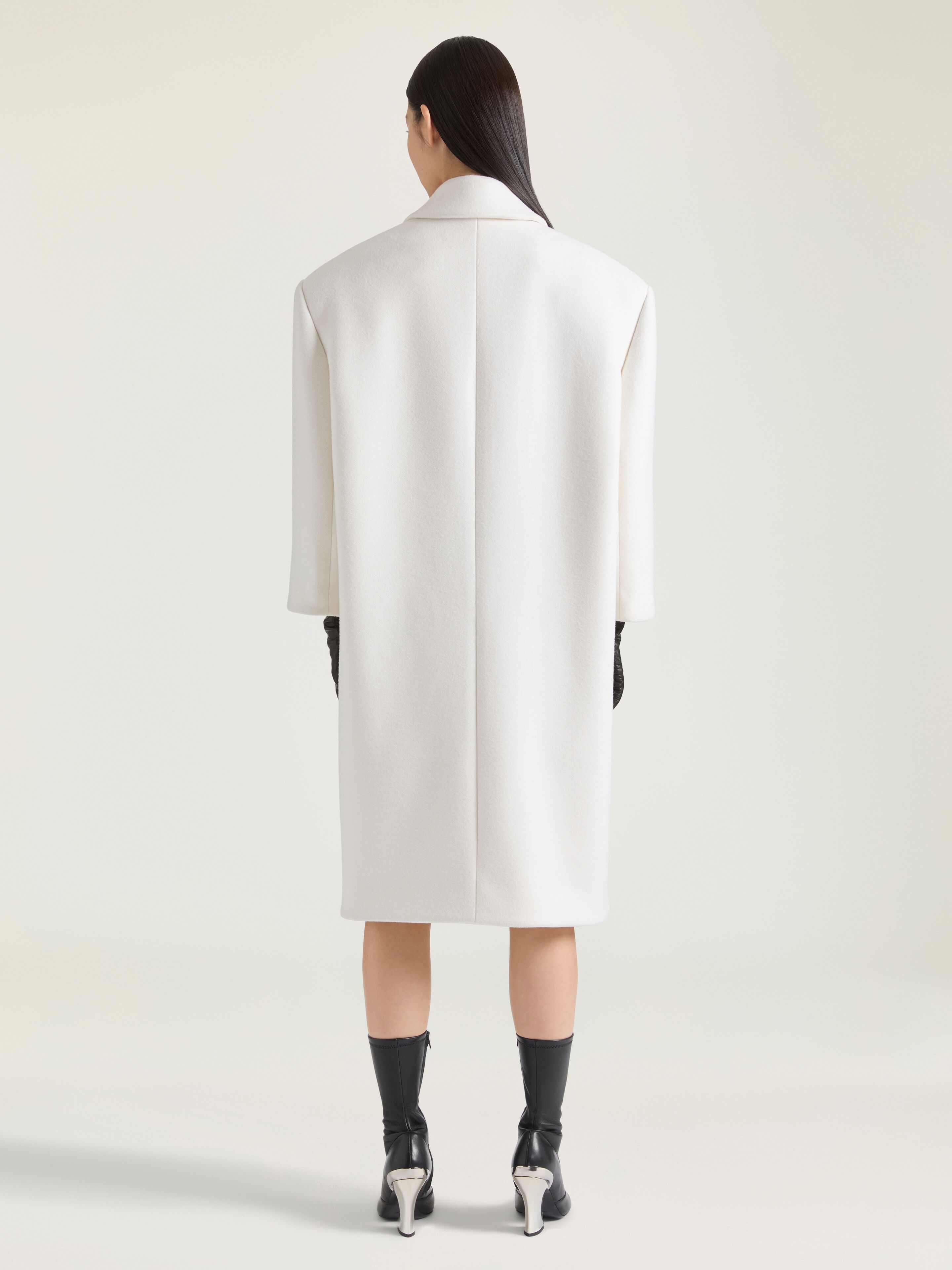 Double breasted coat in wool - ivory in - ivory | Givenchy US