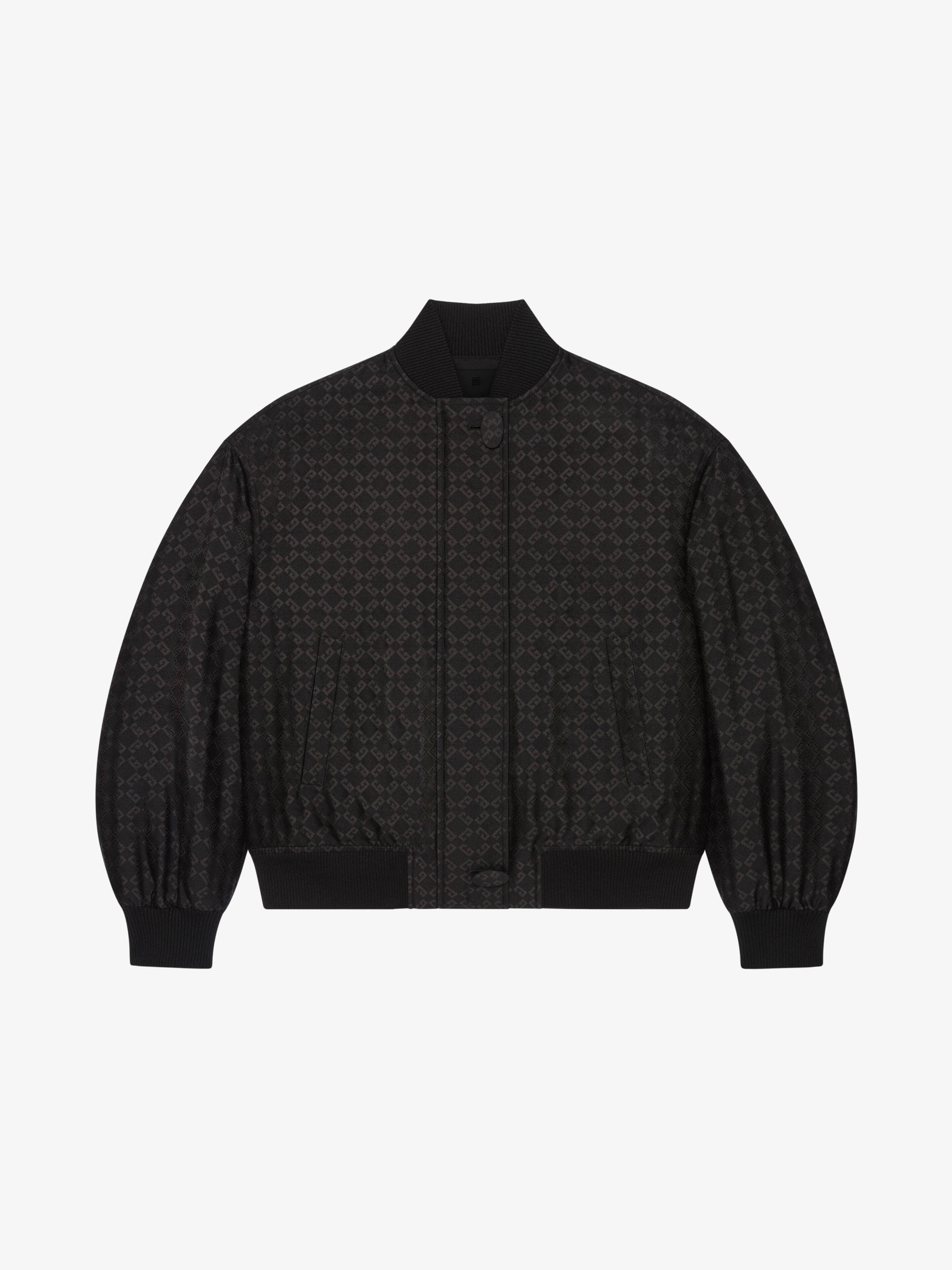 Shop Givenchy Oversized 2-in-1 Bomber In Monogram 72 Jacquard