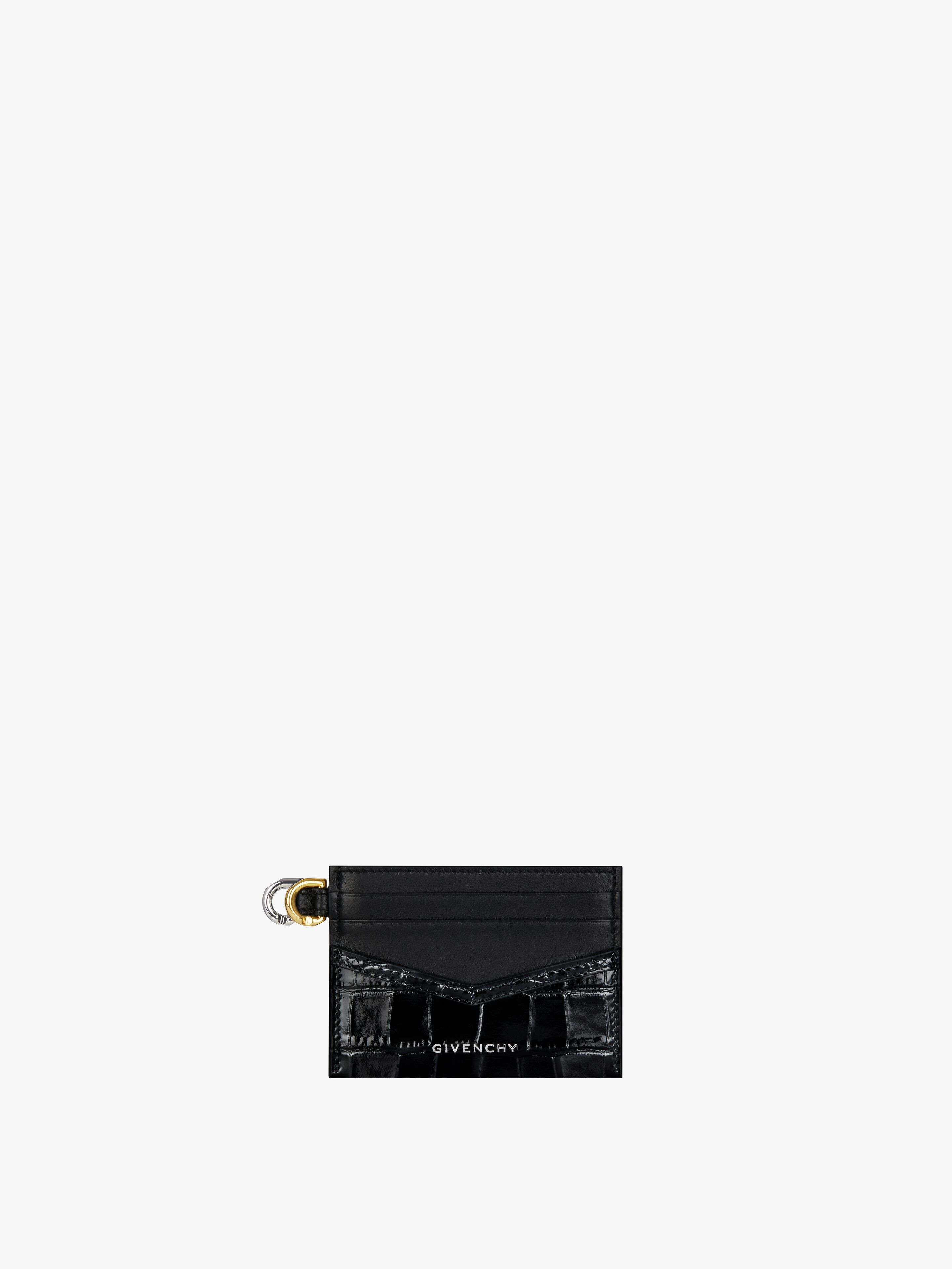 Givenchy Voyou Card Holder In Crocodile Effect Leather In Multicolor