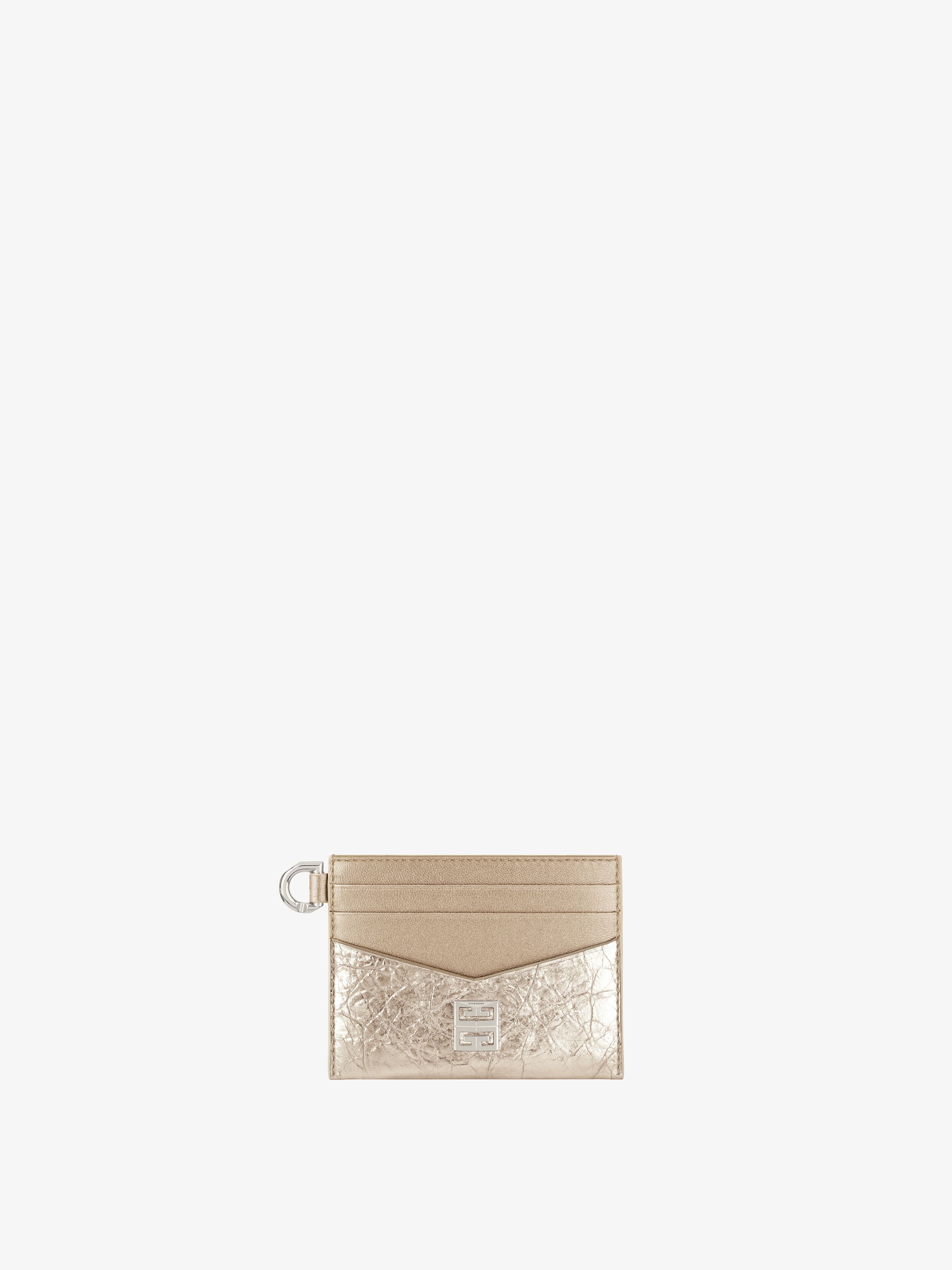Shop Givenchy 4g Card Holder In Laminated Leather In Multicolor
